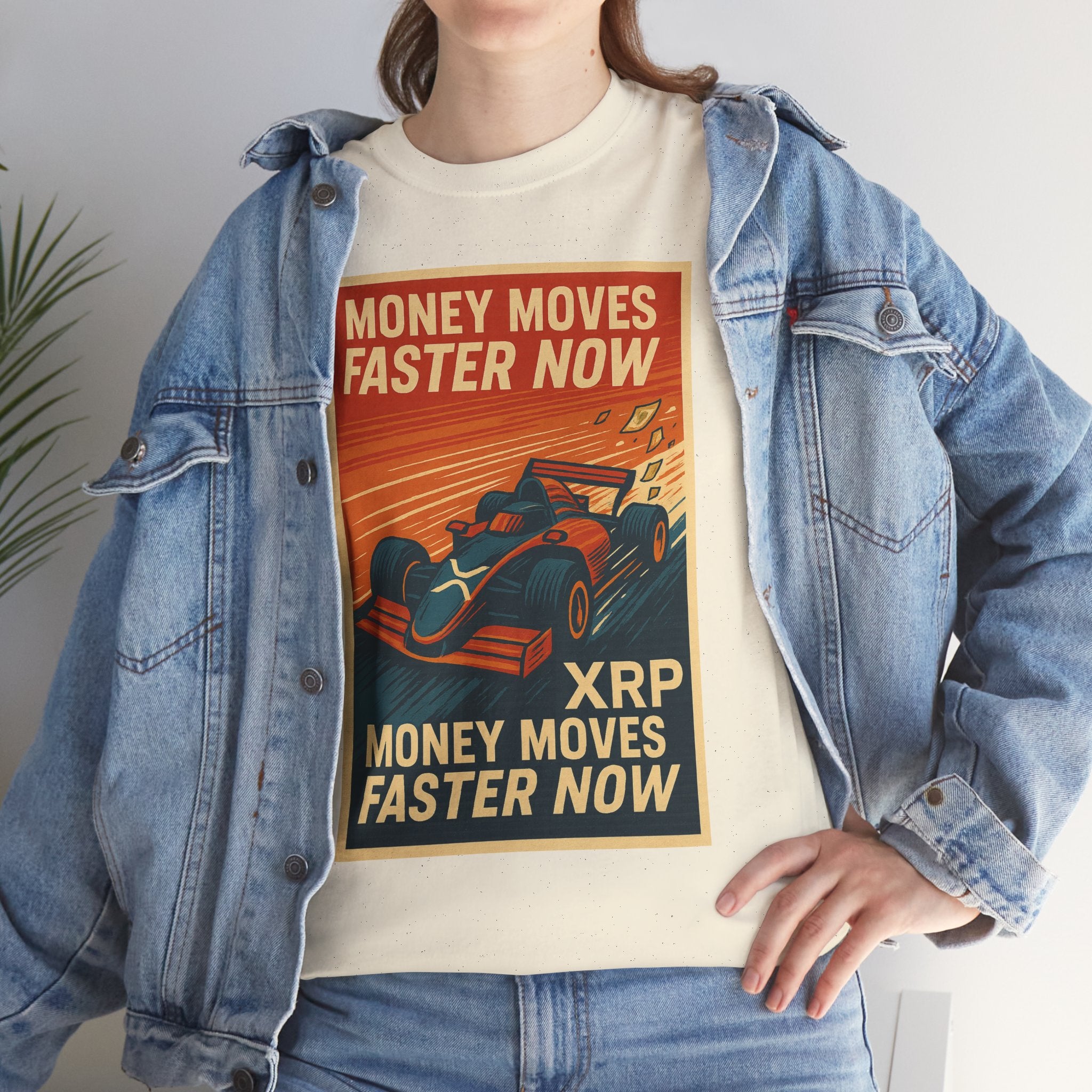 XRP 'Money Moves Faster Now' Racing Tee — Crypto Enthusiast T-Shirt