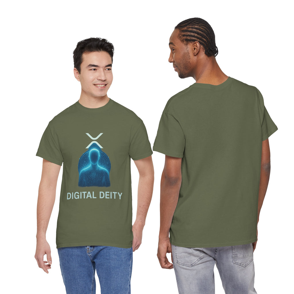 Digital Deity T‑Shirt — Futuristic Neon Tech Hoodie Tee