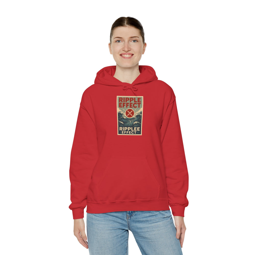 Ripple Effect Hoodie – Vintage Ocean Wave Graphic Hooded Sweatshirt