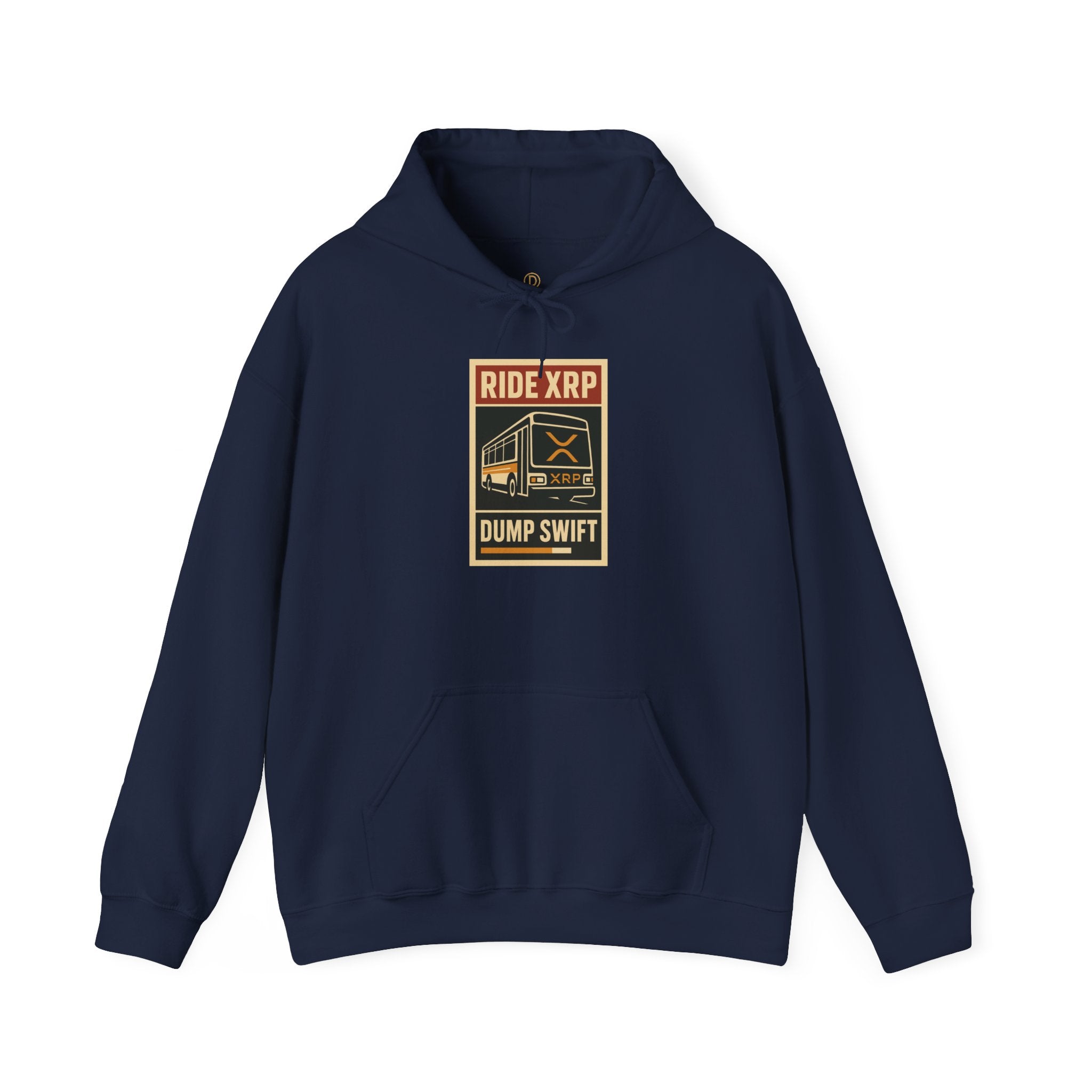 XRP Crypto Hoodie — "Ride XRP, Dump Swift" Retro Badge