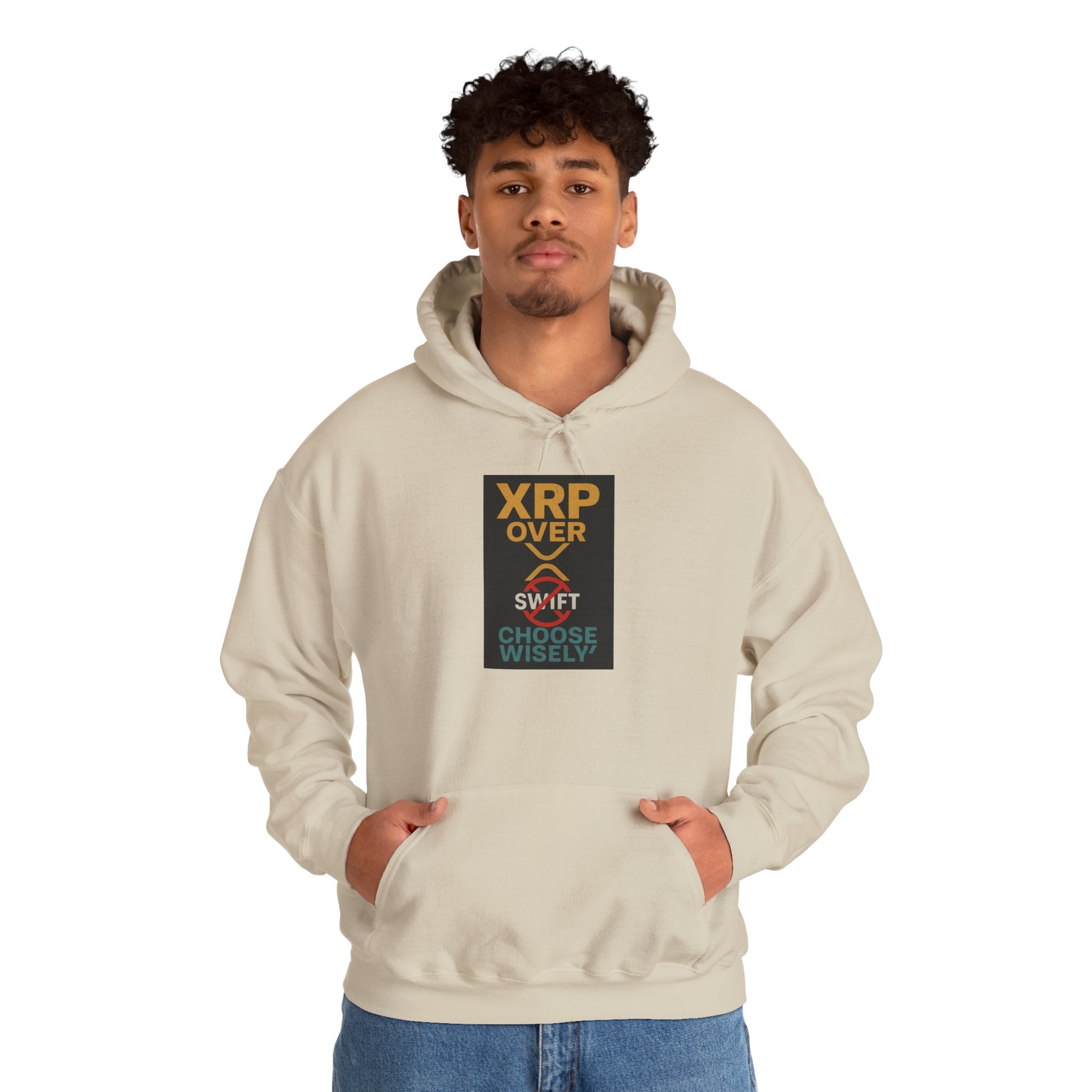 XRP Over Swift Hoodie - "Choose Wisely" Crypto Advocacy Sweatshirt