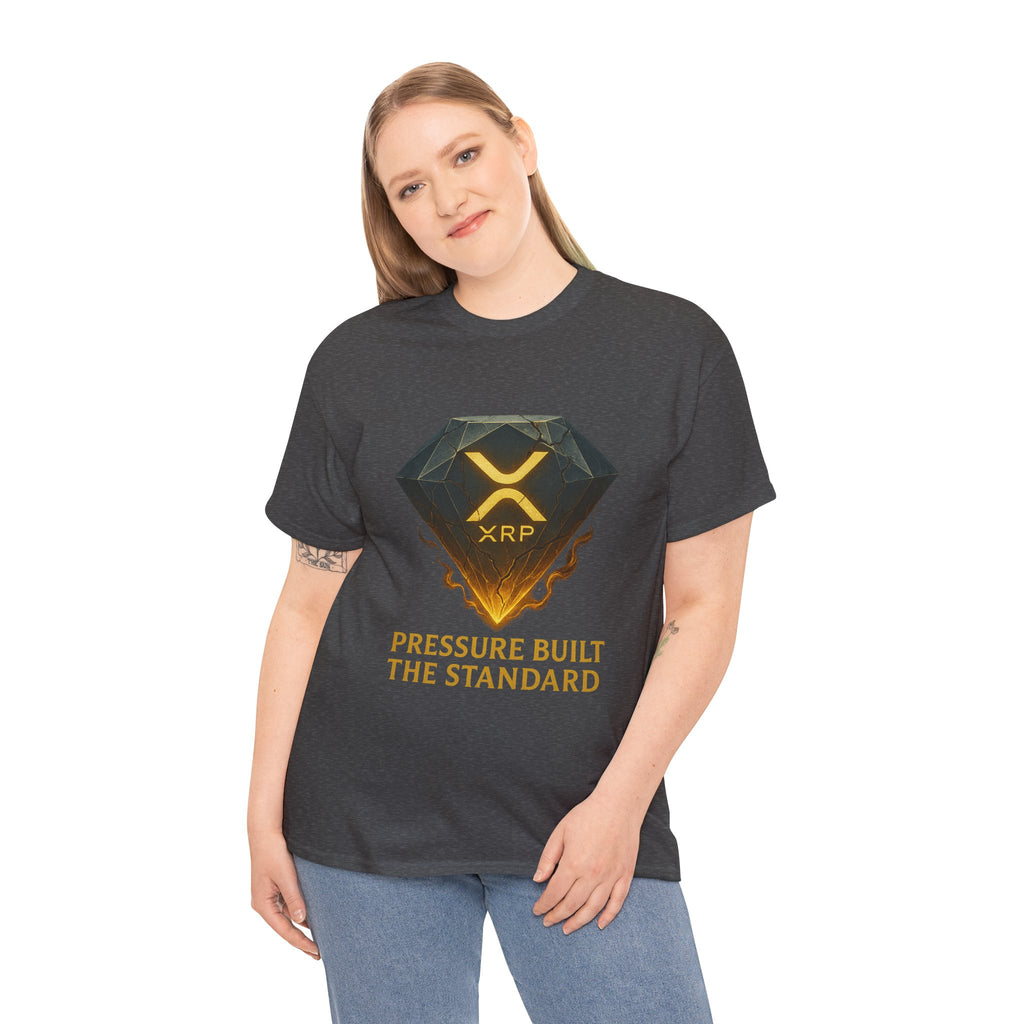 XRP Diamond Tee — "Pressure Built The Standard" Crypto Graphic T‑Shirt