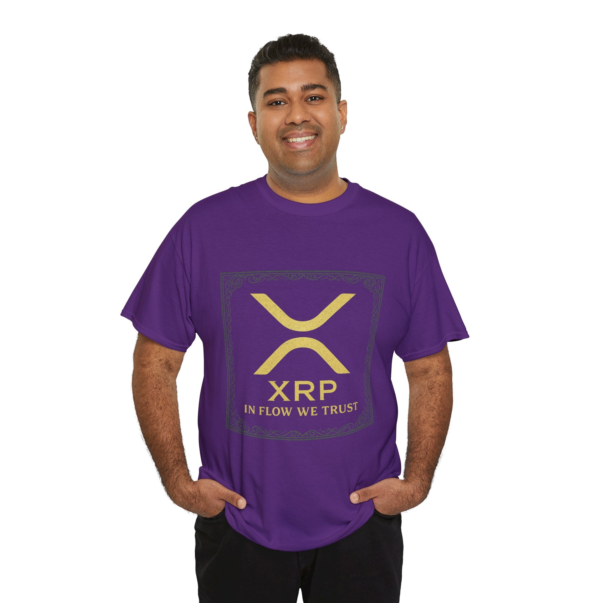 XRP Logo T-Shirt — "In Flow We Trust" Crypto Tee for Ripple Fans