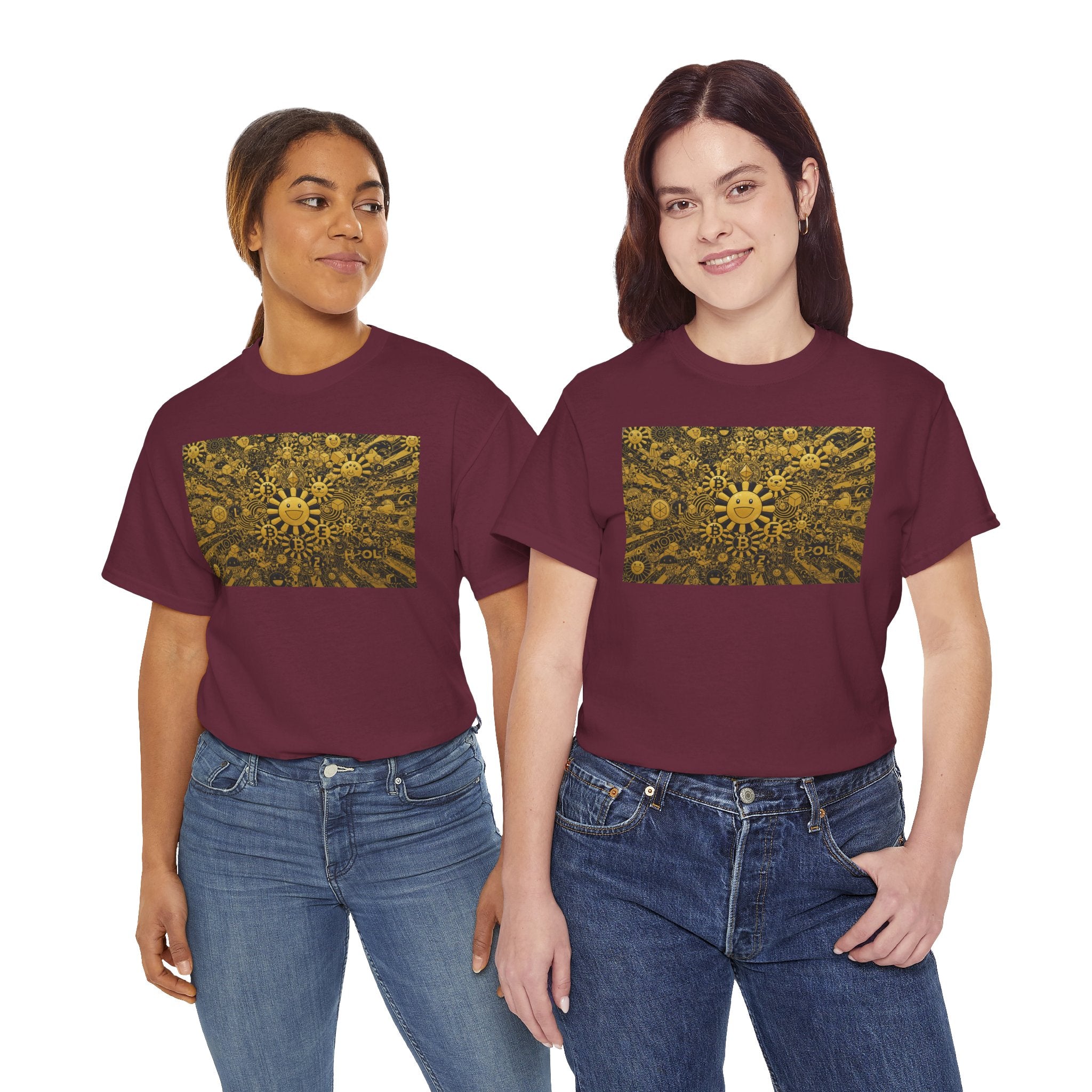 Sunflower Burst T‑Shirt — Golden Sunflower Pattern Tee