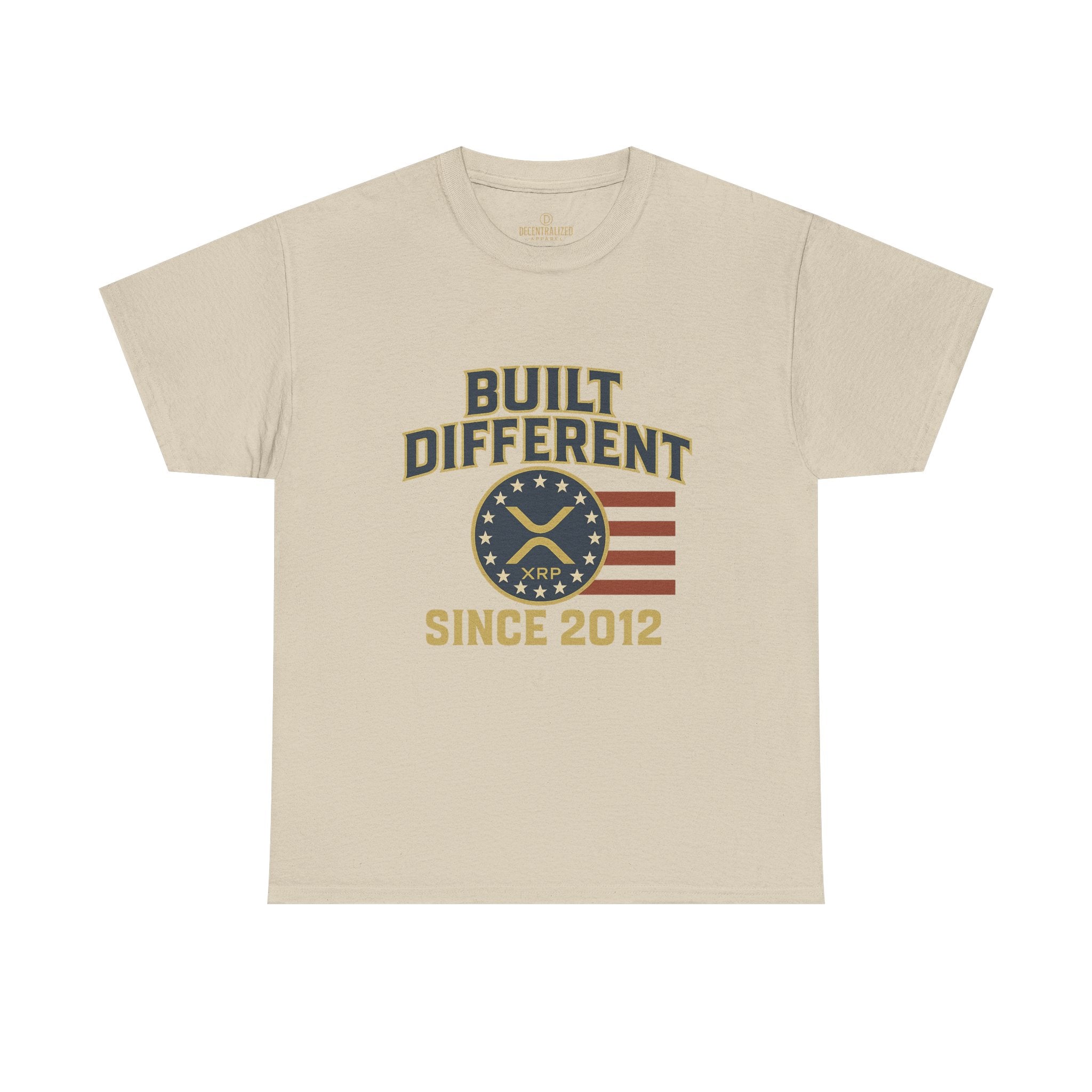 Built Different Since 2012 T-Shirt — American Flag Vintage Crew Tee