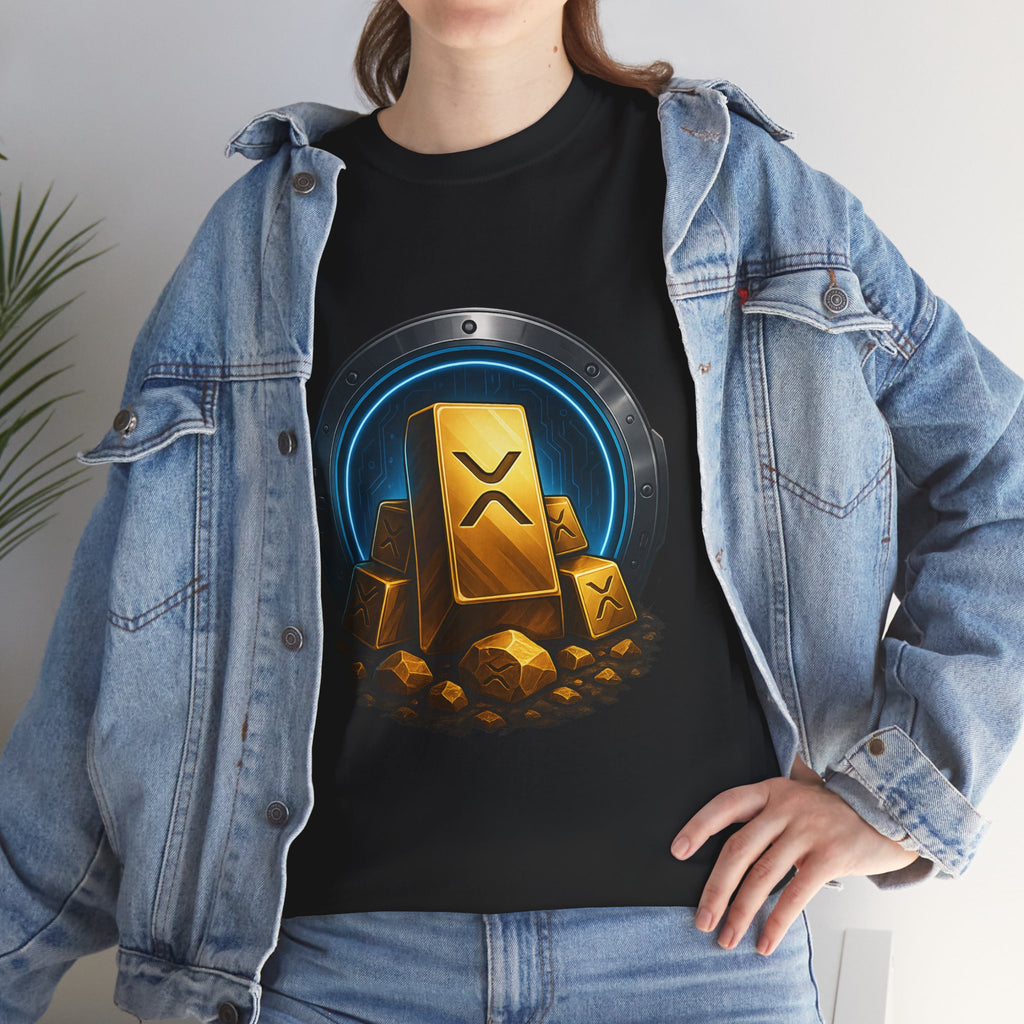 Crypto Gold Bars T-Shirt — Ripple (XRP) Stack Graphic Tee