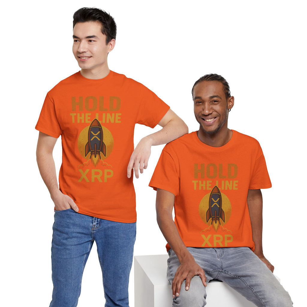 XRP Hold The Line Rocket Tee — Crypto Investor T‑Shirt