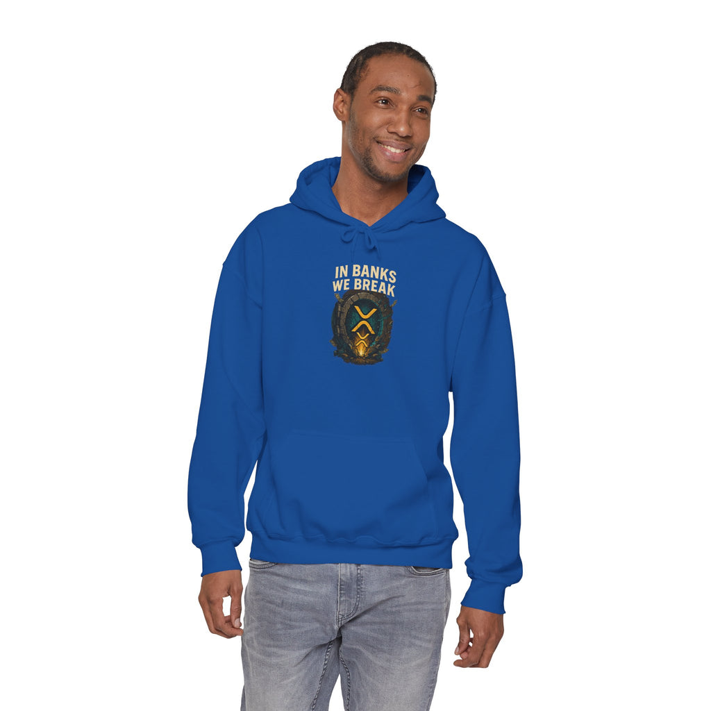 Hoodie — 'In Banks We Trust' Crest Pullover