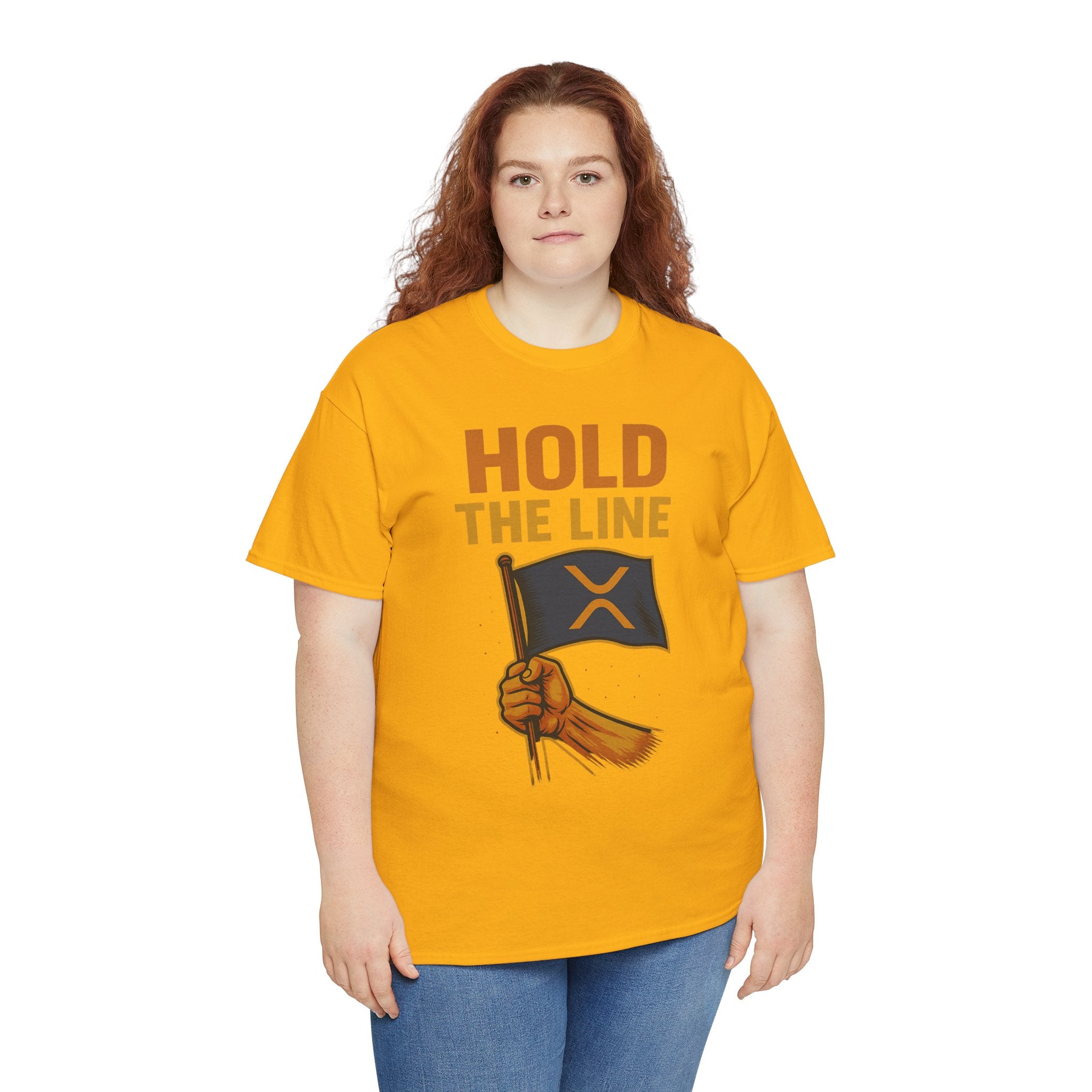 Hold The Line Tee — Bold Flag Graphic Cryptocurrency XRP Shirt