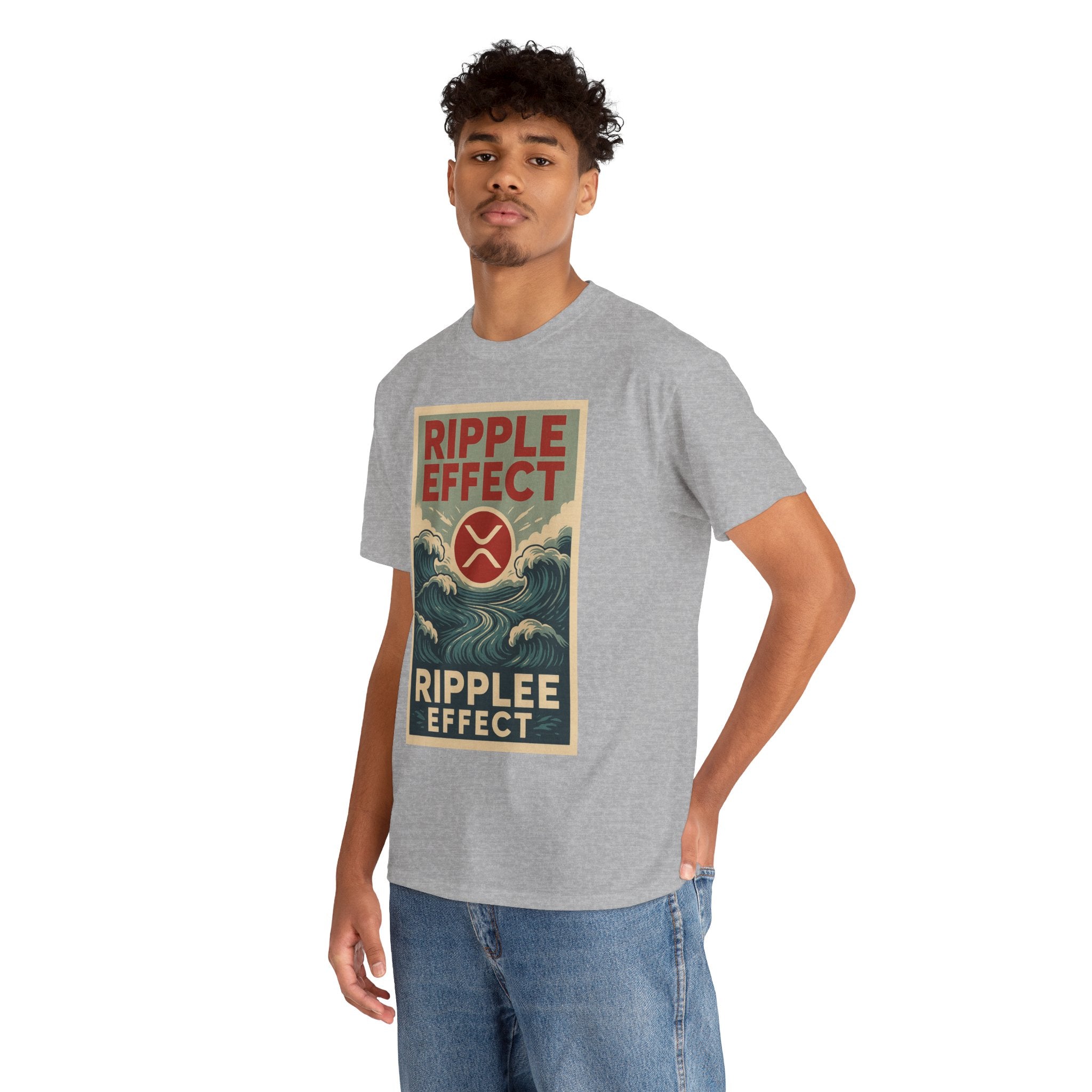 Ripple Effect Tee — Vintage Wave XRP Crypto Graphic T-Shirt