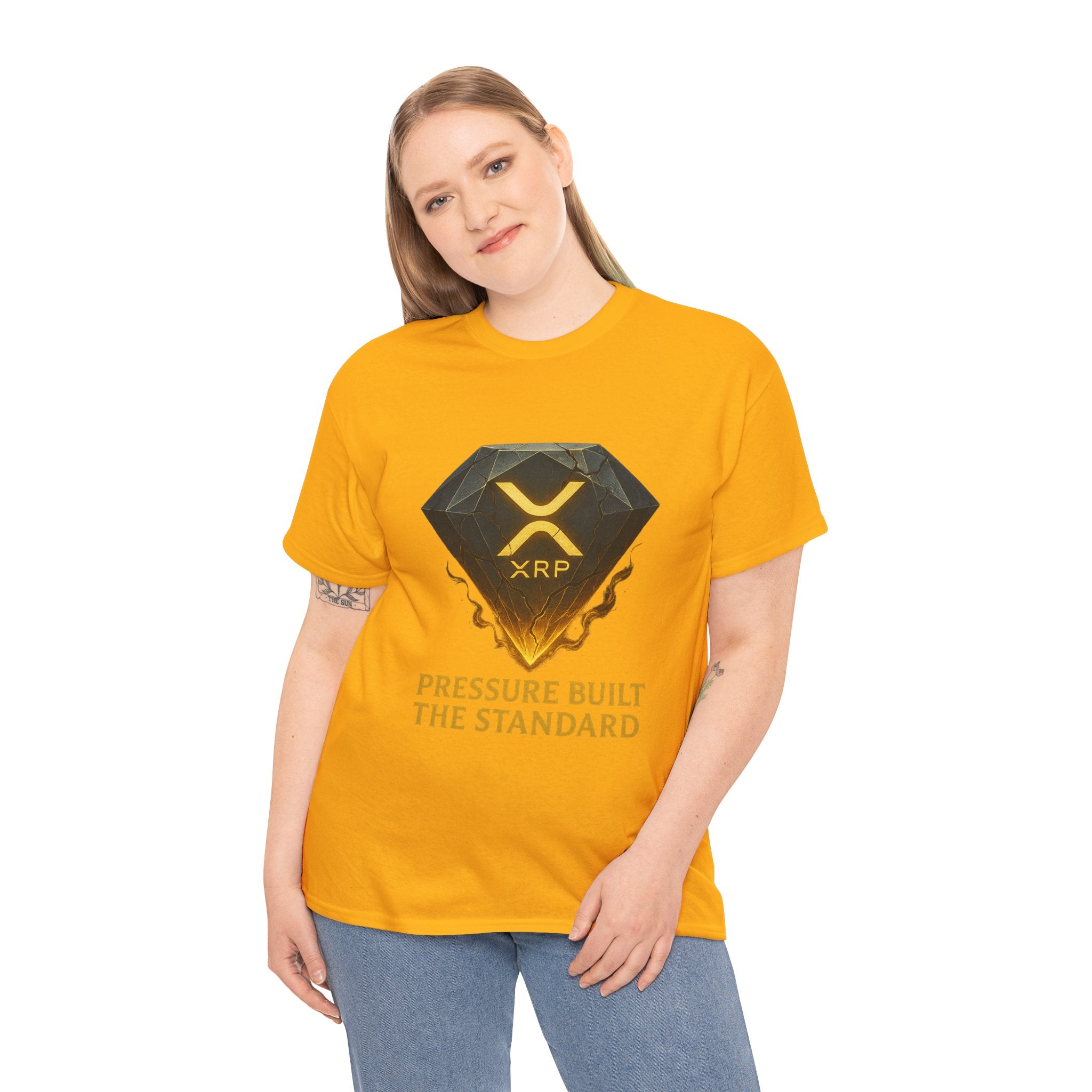 XRP Diamond Tee — "Pressure Built The Standard" Crypto Graphic T‑Shirt