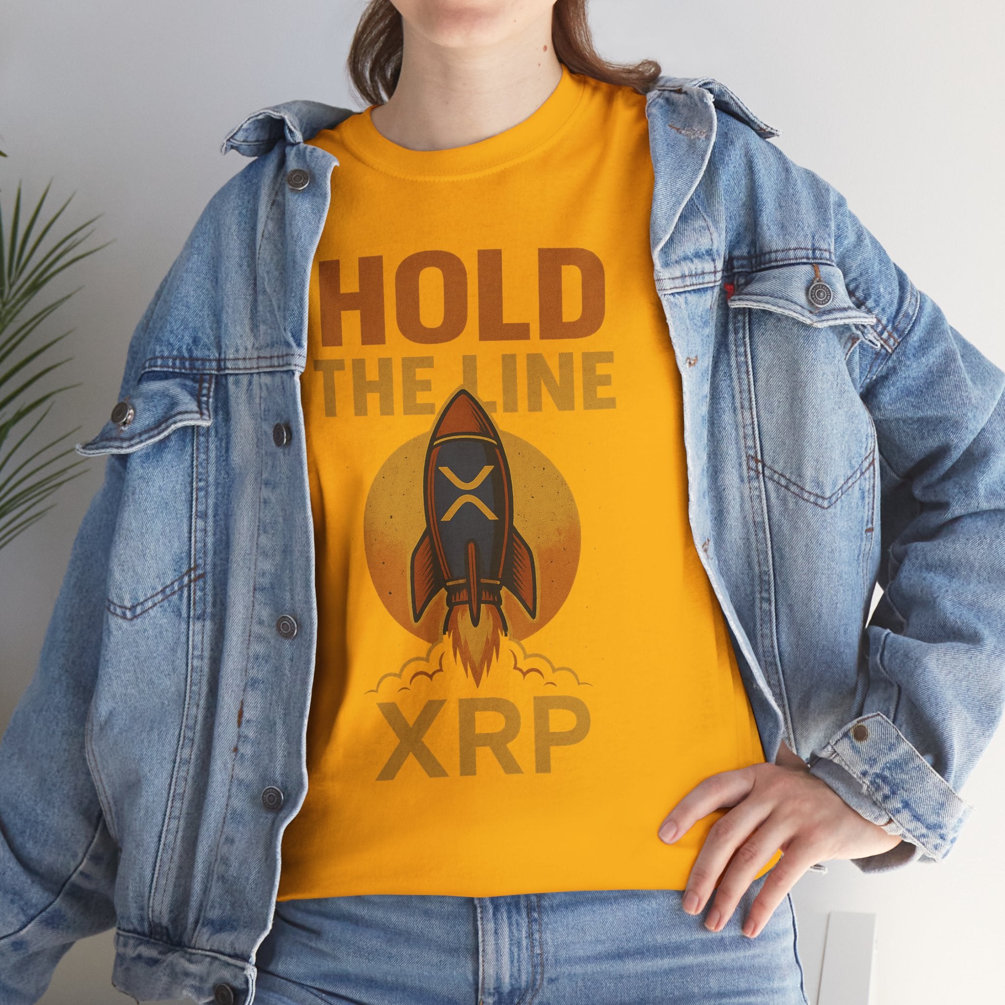 XRP Hold The Line Rocket Tee — Crypto Investor T‑Shirt