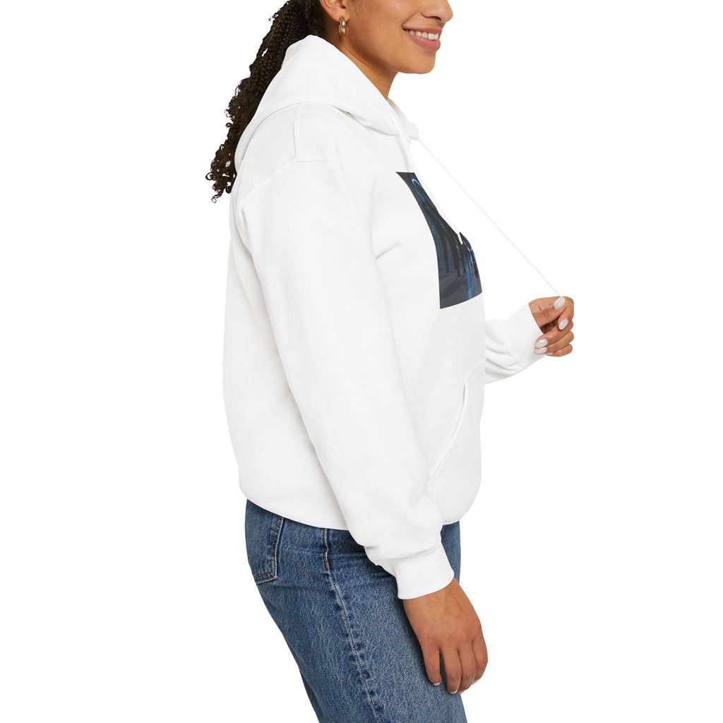 Futuristic Neon Portal Hoodie – Cyberpunk Sci‑Fi Crew Graphic Sweatshirt