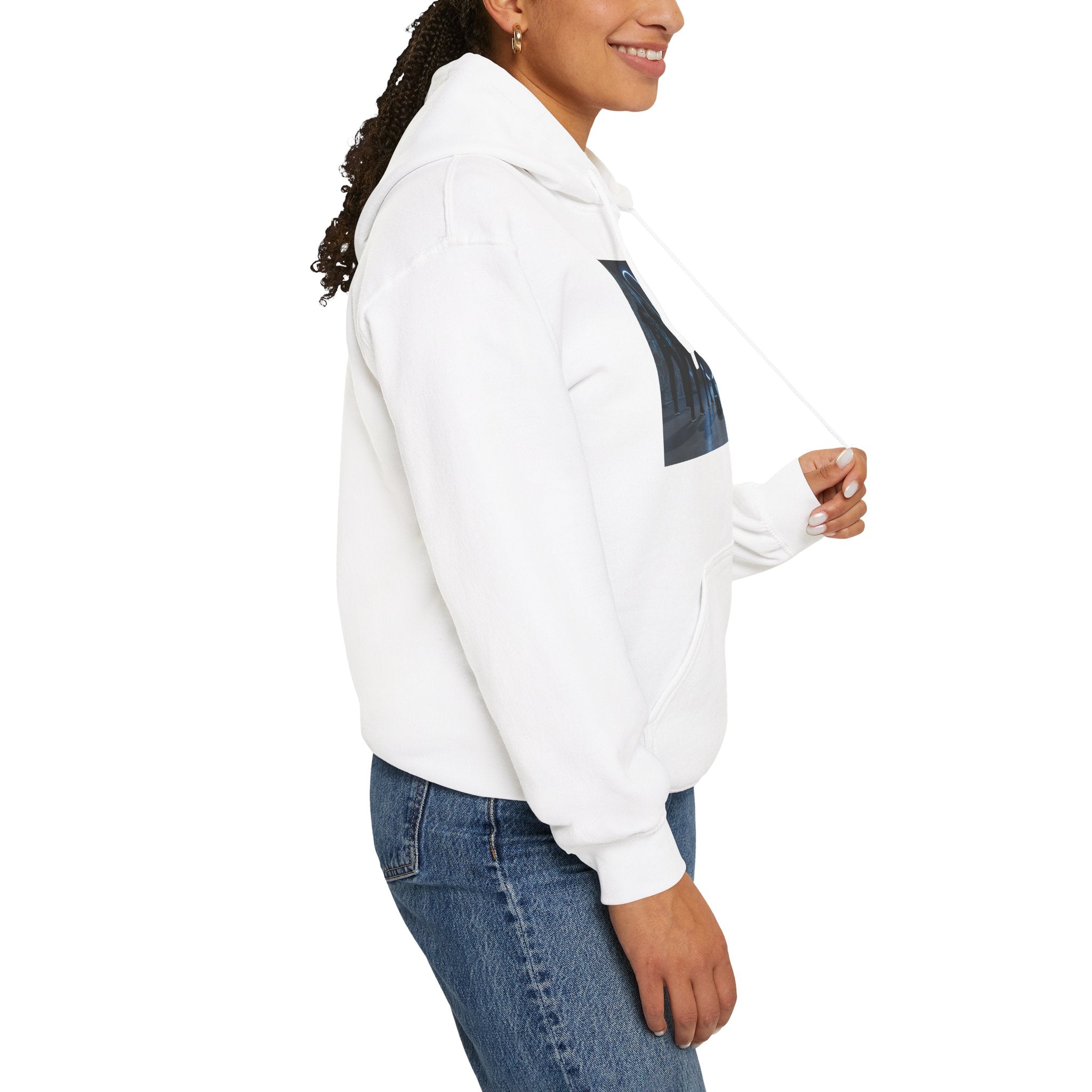 Futuristic Neon Portal Hoodie – Cyberpunk Sci‑Fi Crew Graphic Sweatshirt