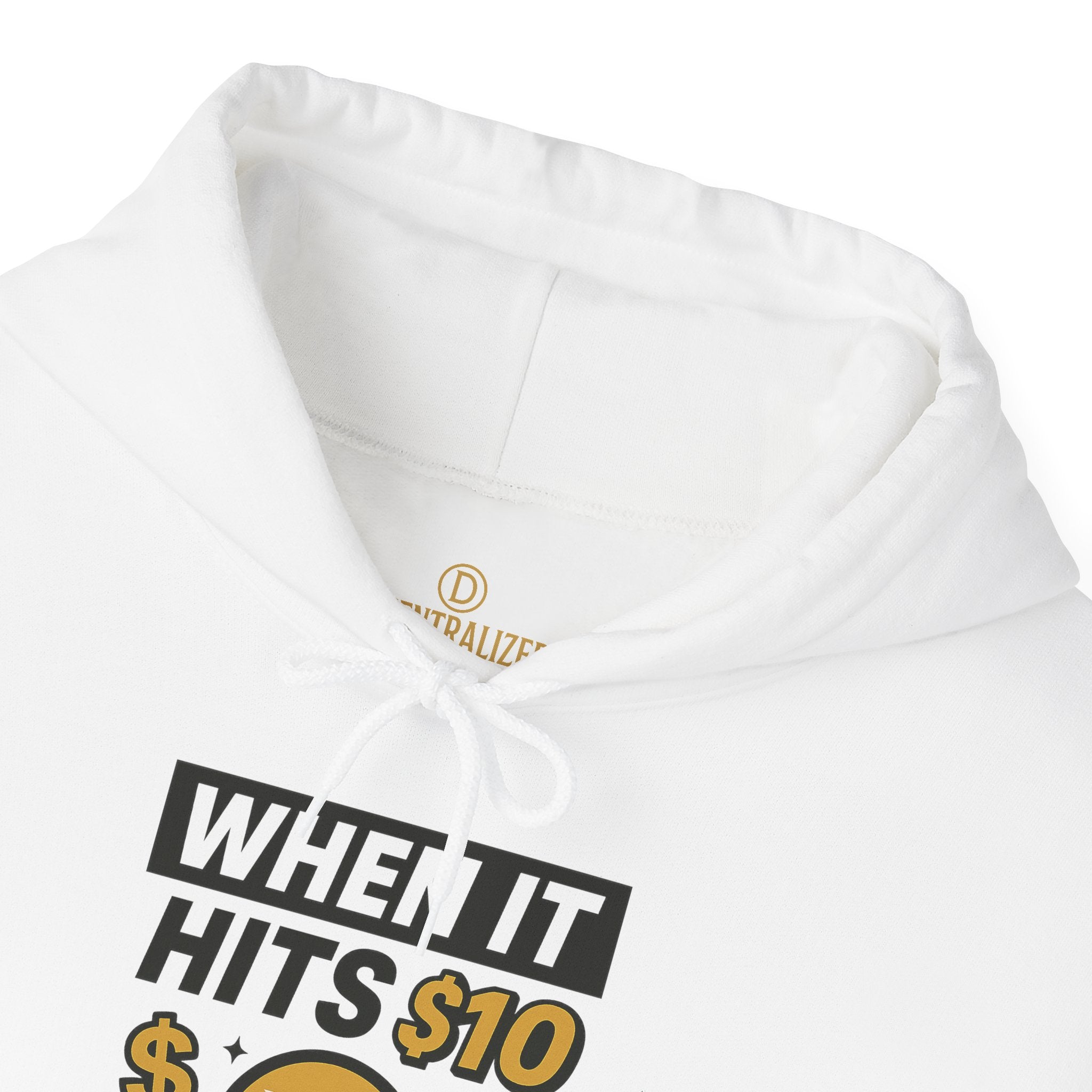 Crypto HODL Hoodie – "When It Hits 10" Funny XRP Coin Sweatshirt