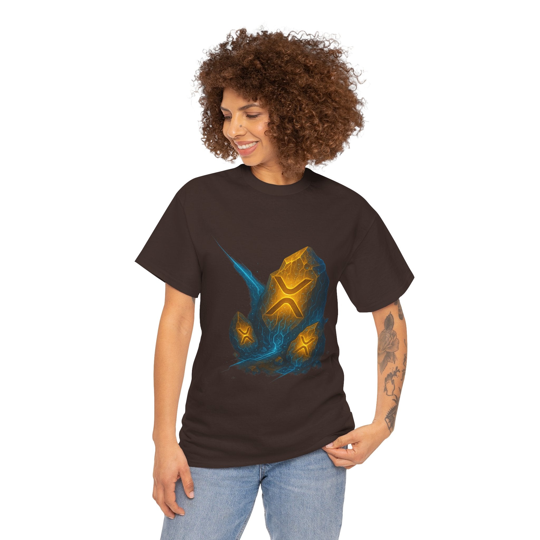 Rune Stone Graphic Tee — Glowing Mystic Rock T-Shirt
