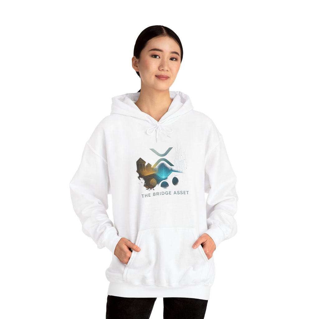 Bridge Asset Logo Hoodie — Minimal Crypto XRP Design