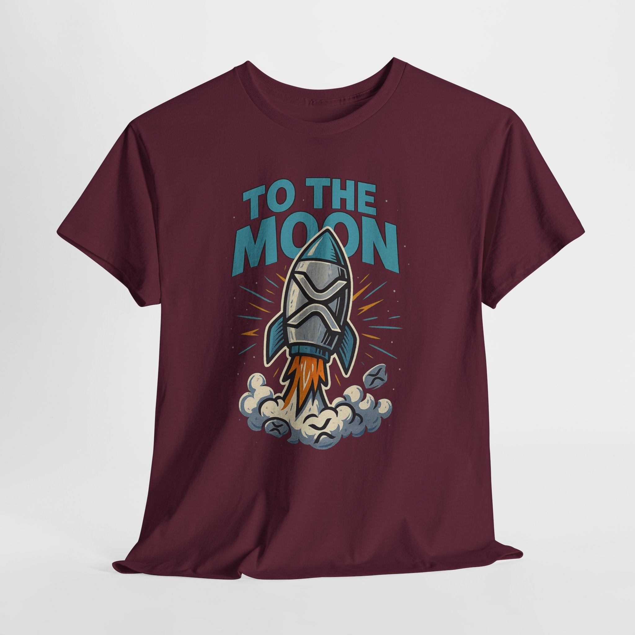 To The Moon Rocket T-Shirt — Space Graphic Tee for Crypto & Space Enthusiasts