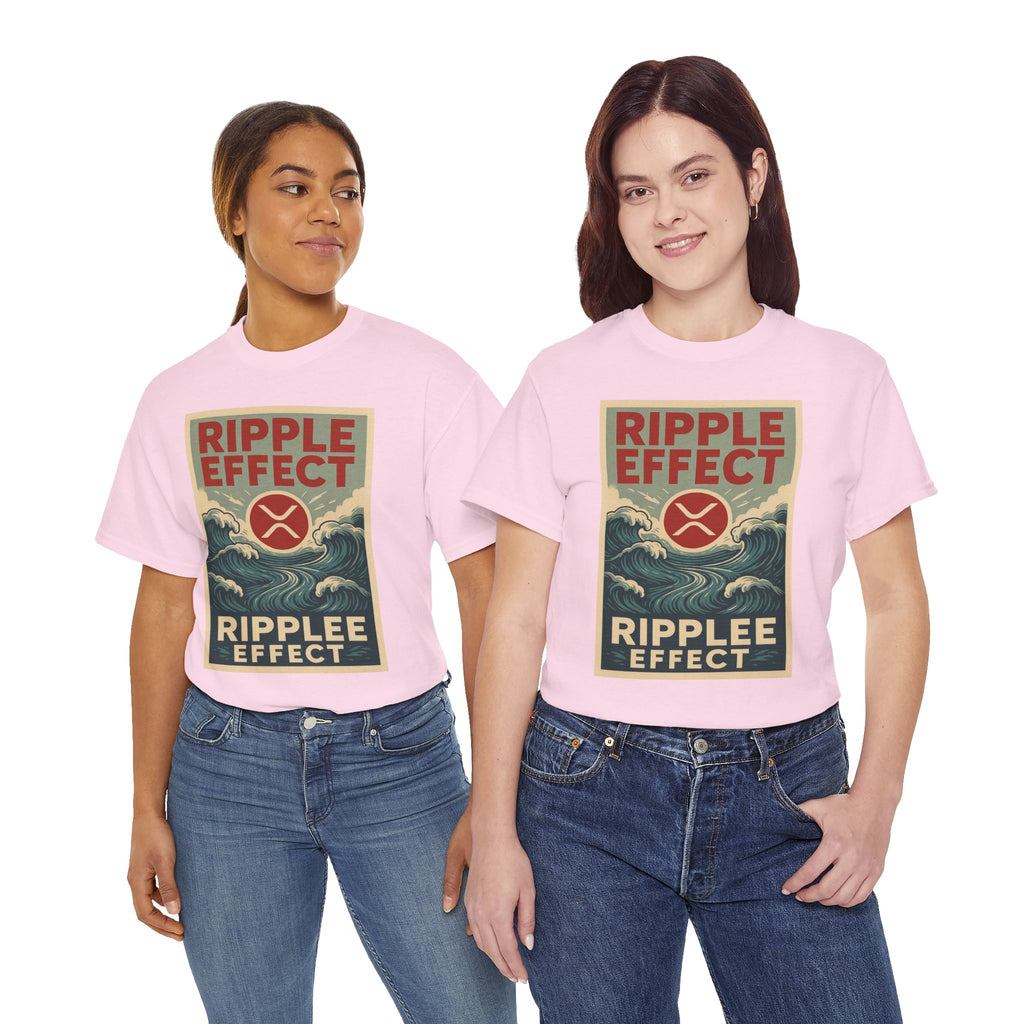 Ripple Effect Tee — Vintage Wave XRP Crypto Graphic T-Shirt