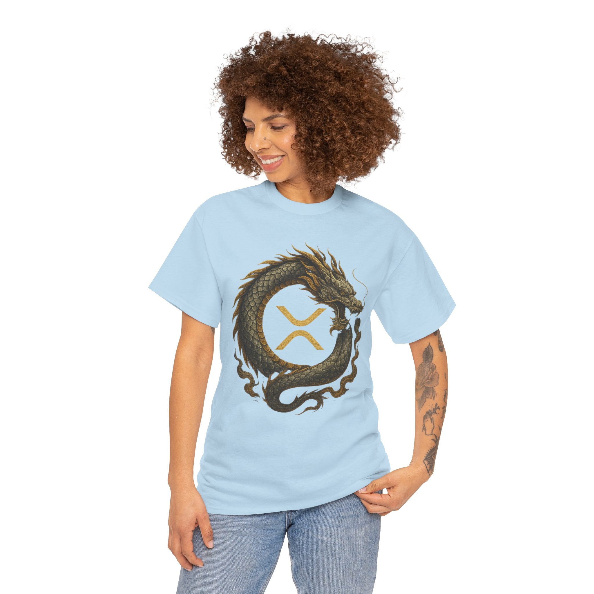 Dragon XRP Logo T-Shirt — Crypto XRP Circle Dragon Graphic Tee