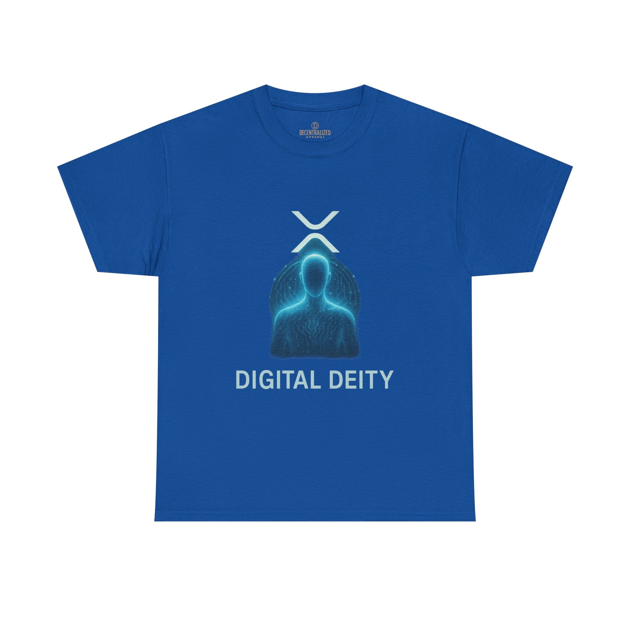 Digital Deity T‑Shirt — Futuristic Neon Tech Hoodie Tee