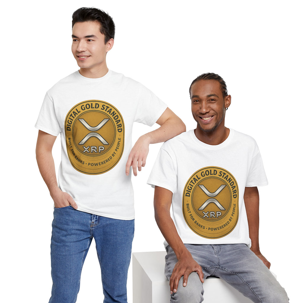 XRP Digital Gold Tee – Cryptocurrency Logo Shirt