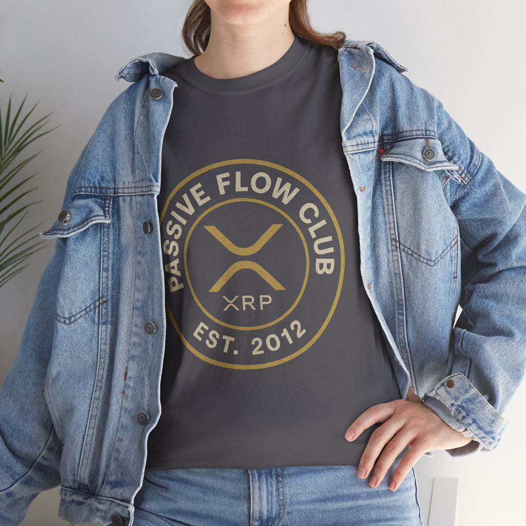 XRP Passive Flow Club T‑Shirt — Crypto Logo Tee (Est. 2012)