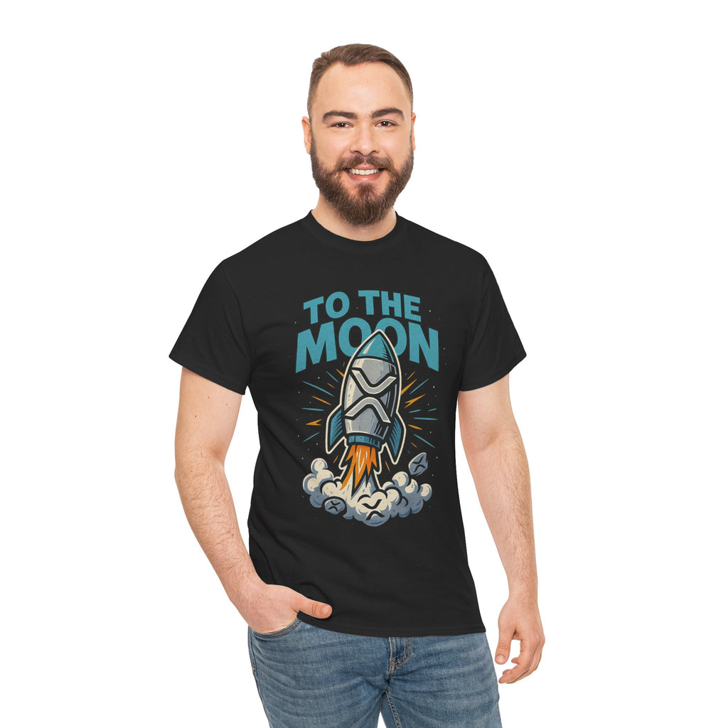 To The Moon Rocket T-Shirt — Space Graphic Tee for Crypto & Space Enthusiasts