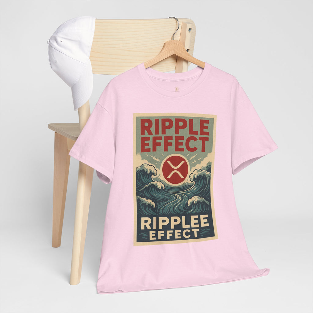Ripple Effect Tee — Vintage Wave XRP Crypto Graphic T-Shirt