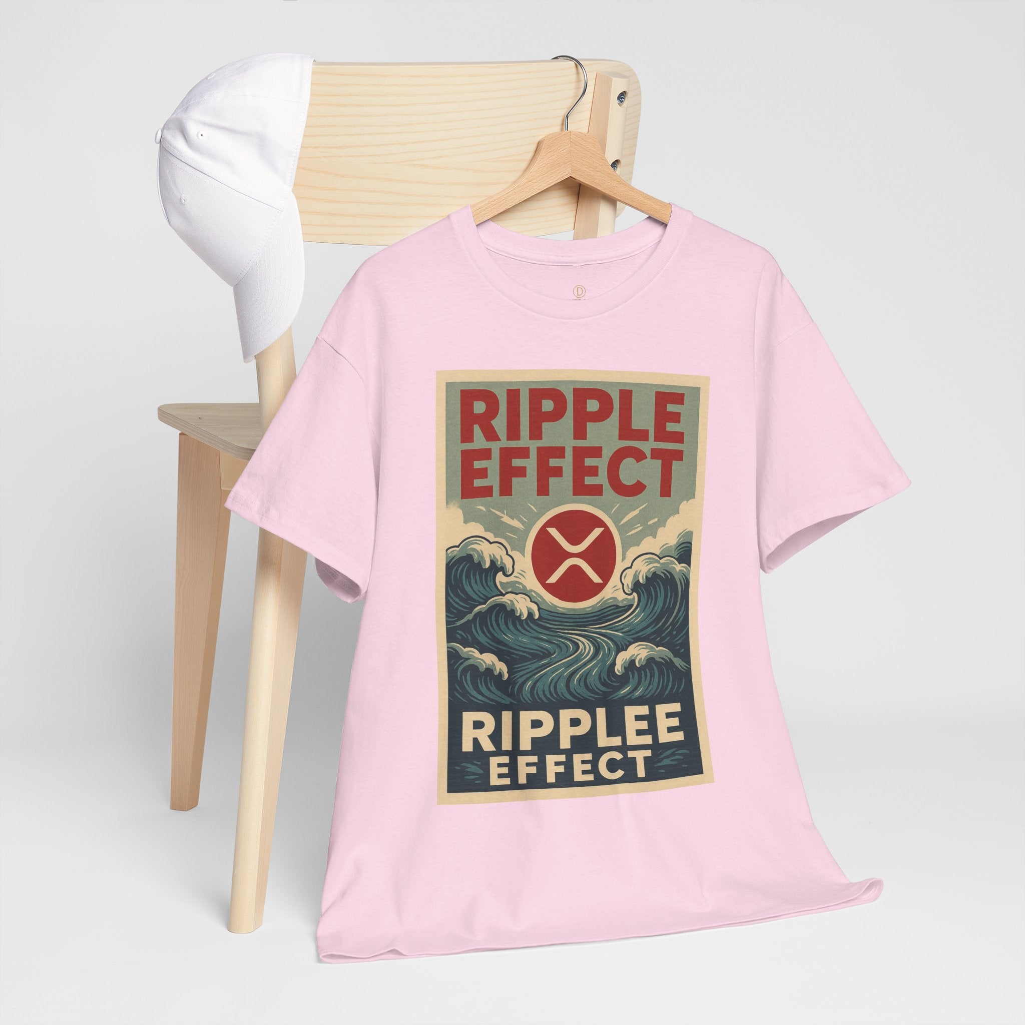 Ripple Effect Tee — Vintage Wave XRP Crypto Graphic T-Shirt