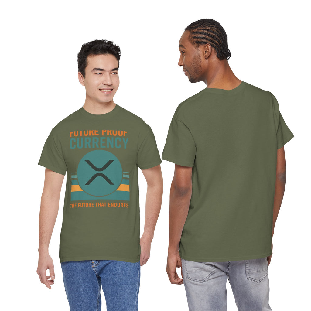 RIPPLE XRP 'Future Proof Currency' Graphic Tee — Crypto Retro Logo Shirt