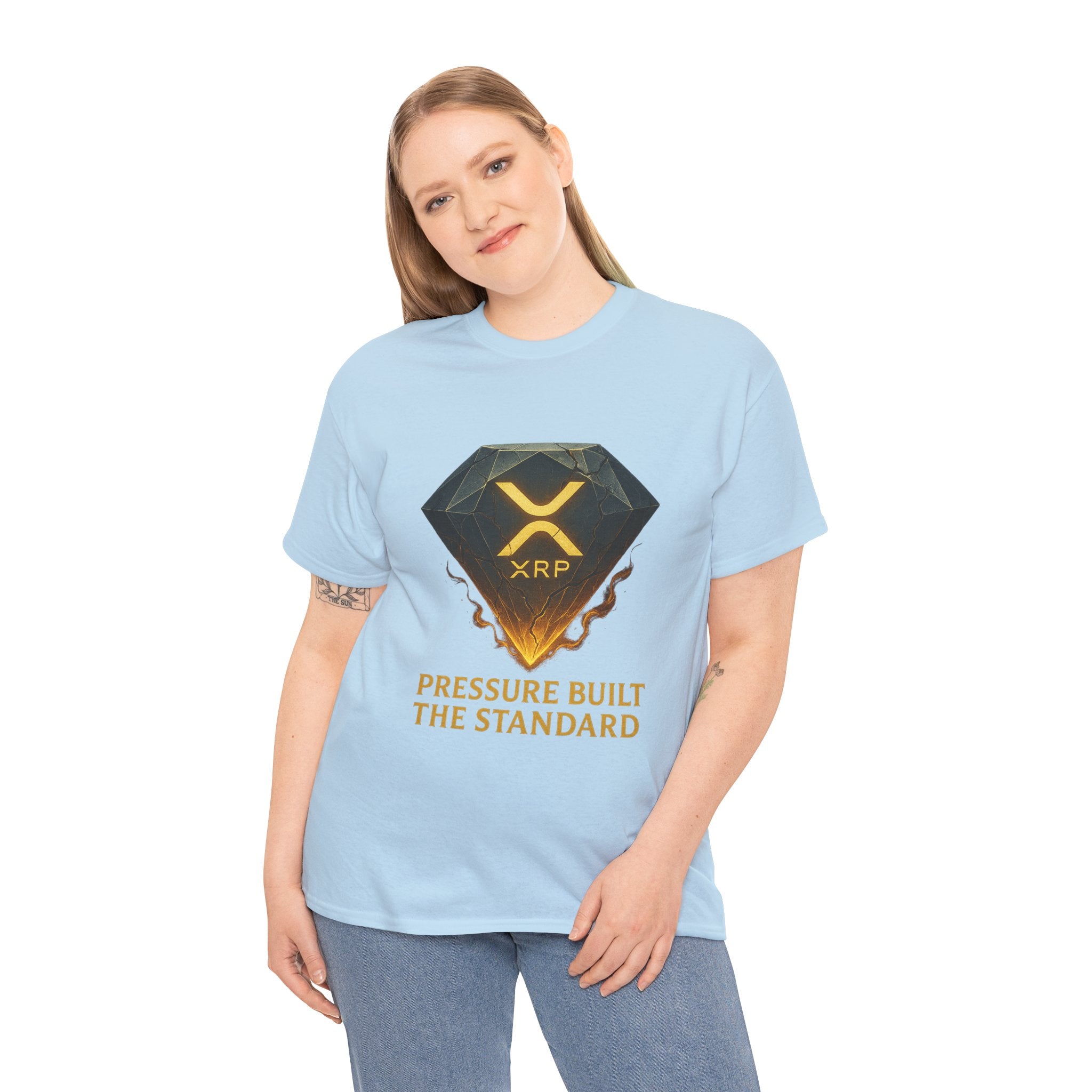 XRP Diamond Tee — "Pressure Built The Standard" Crypto Graphic T‑Shirt