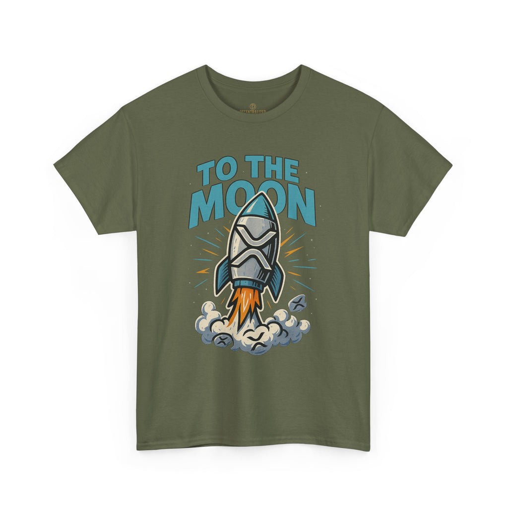 To The Moon Rocket T-Shirt — Space Graphic Tee for Crypto & Space Enthusiasts