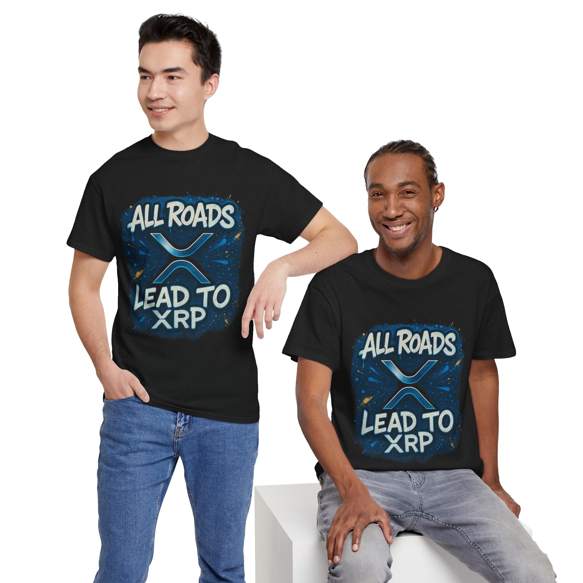 XRP Crypto T-Shirt — "All Roads Lead to XRP" Graphic Tee