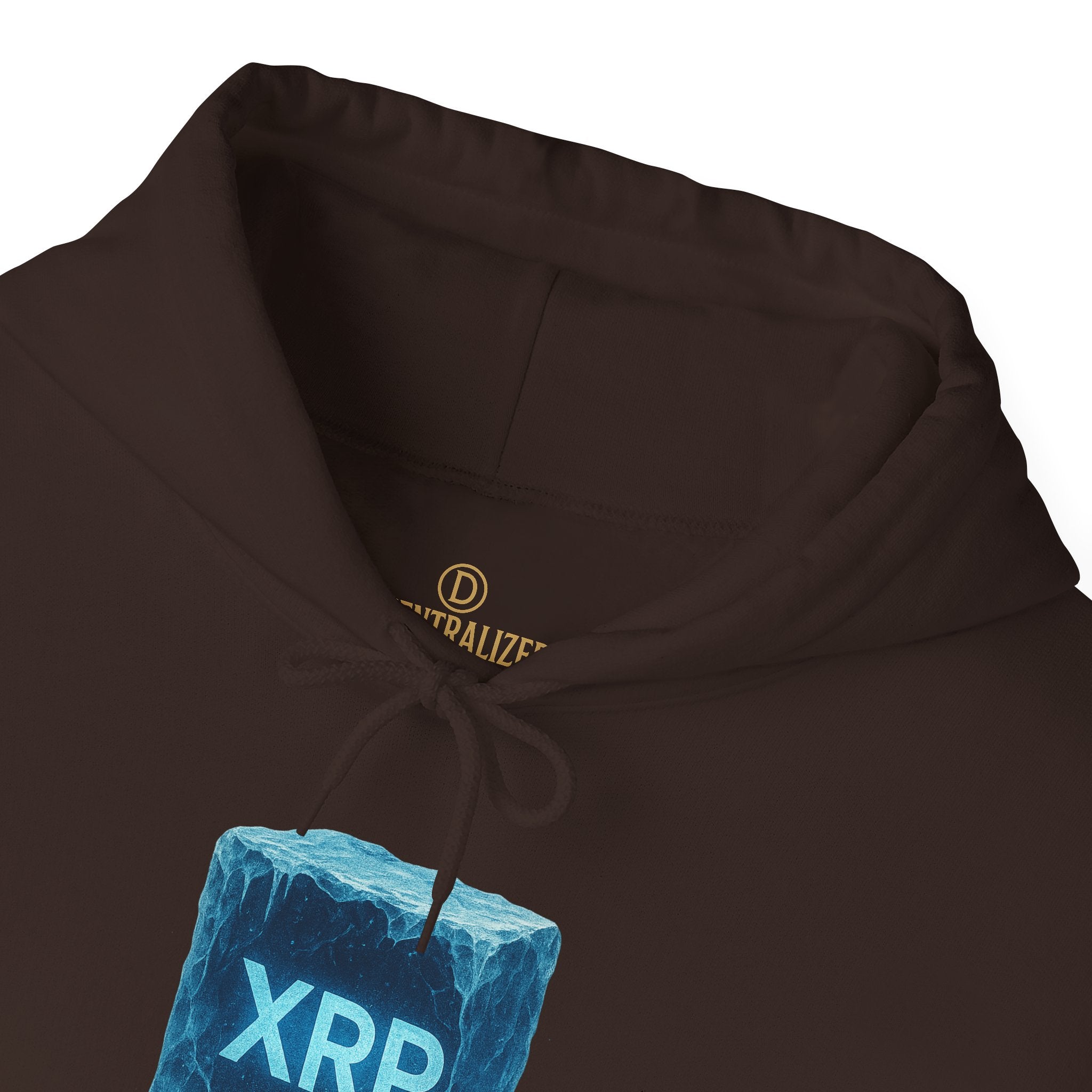 XRP Frozen Cube Hoodie — Crypto Ice Block Sweater for XRP Fans
