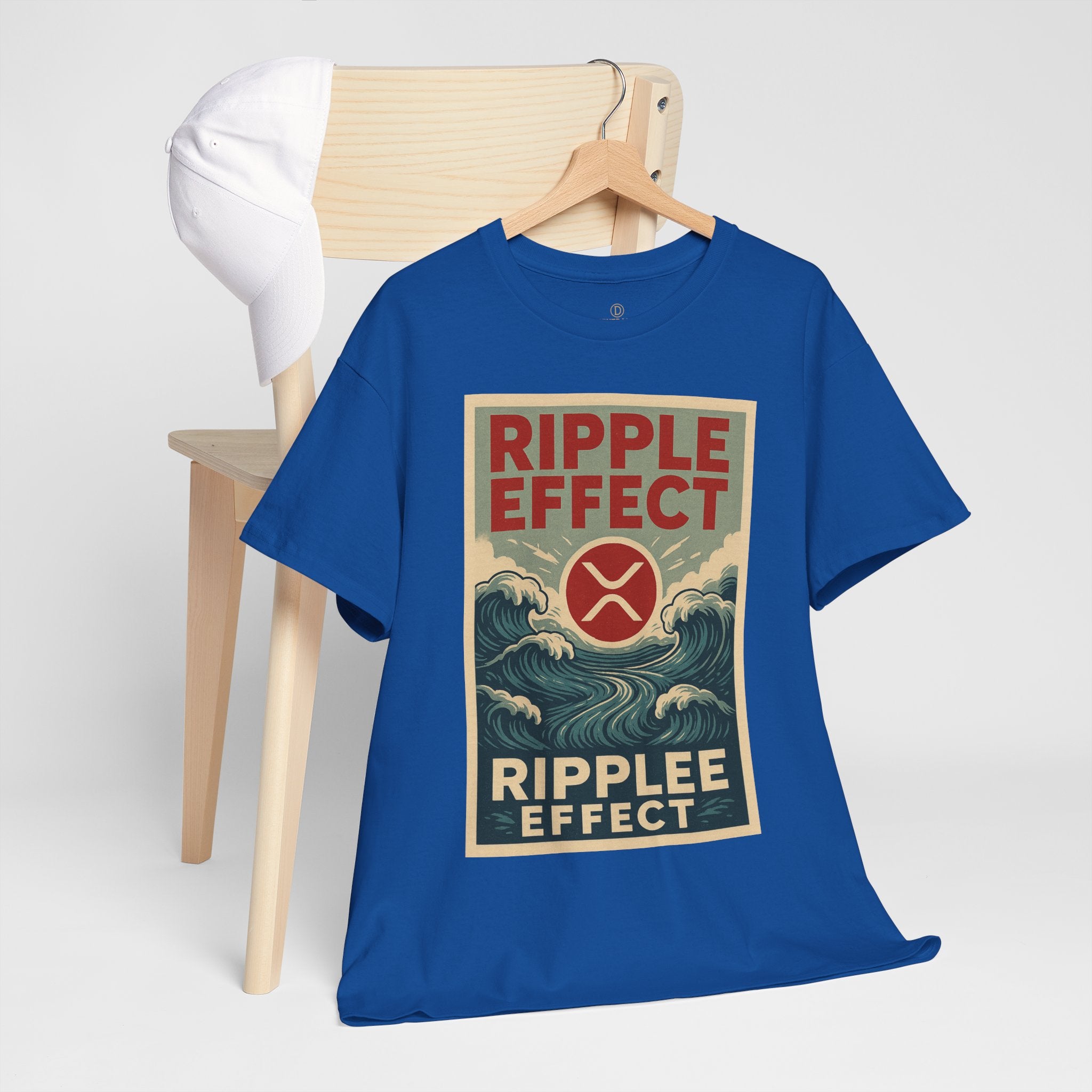 Ripple Effect Tee — Vintage Wave XRP Crypto Graphic T-Shirt