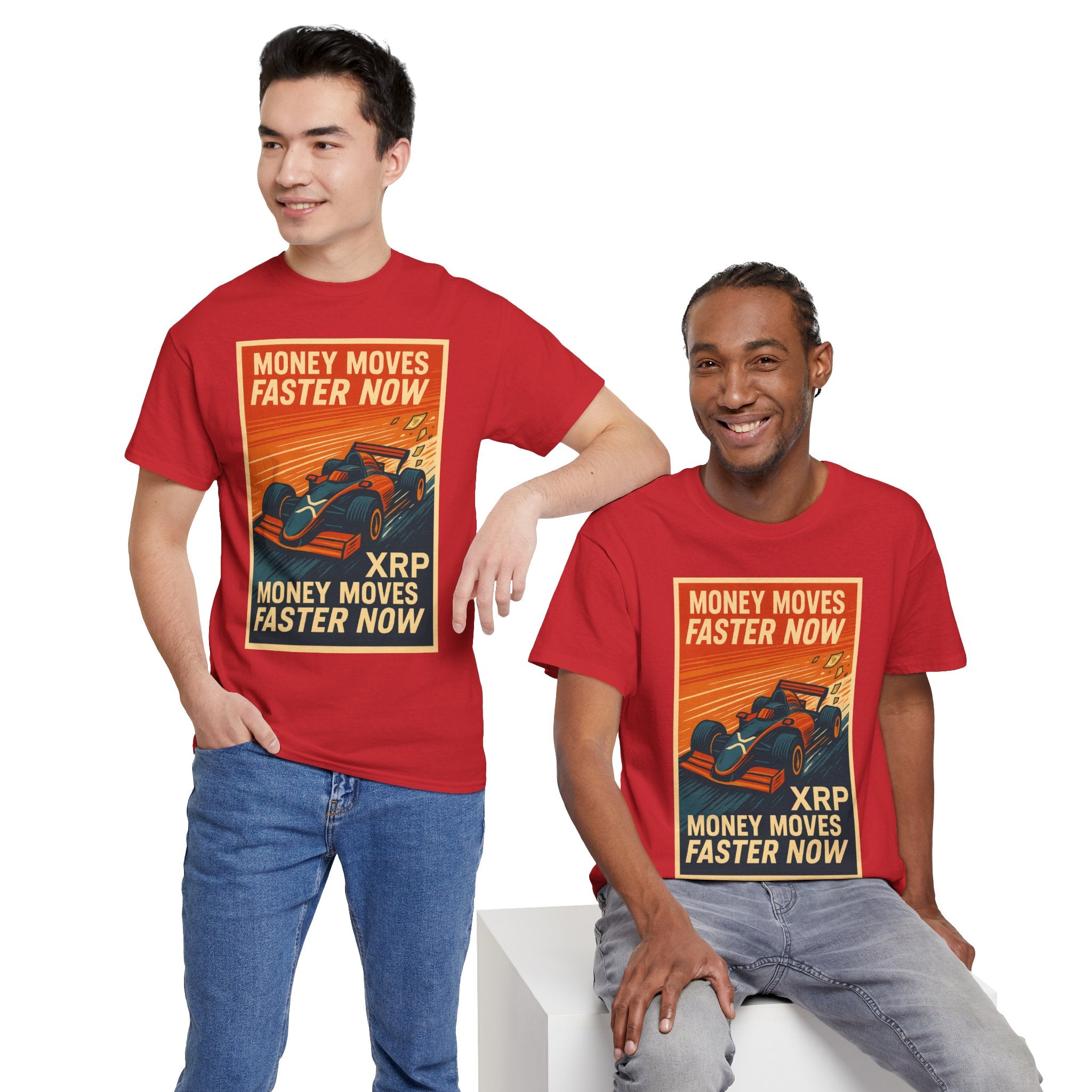 XRP 'Money Moves Faster Now' Racing Tee — Crypto Enthusiast T-Shirt