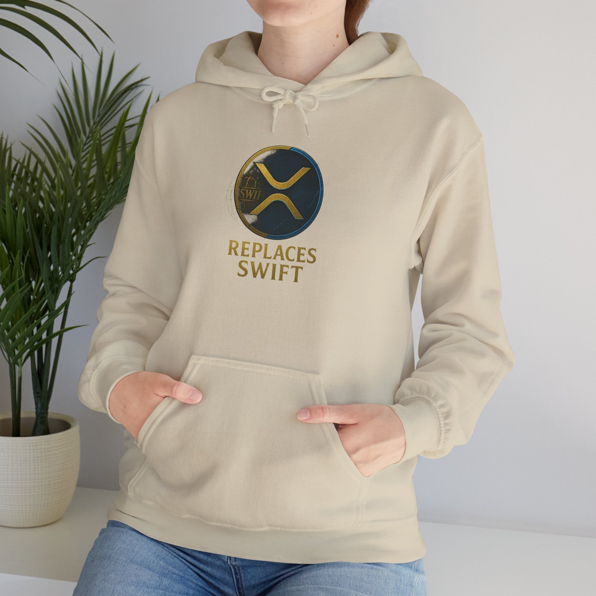 Crypto Logo Hoodie — "Replaces Swift" Ripples Design