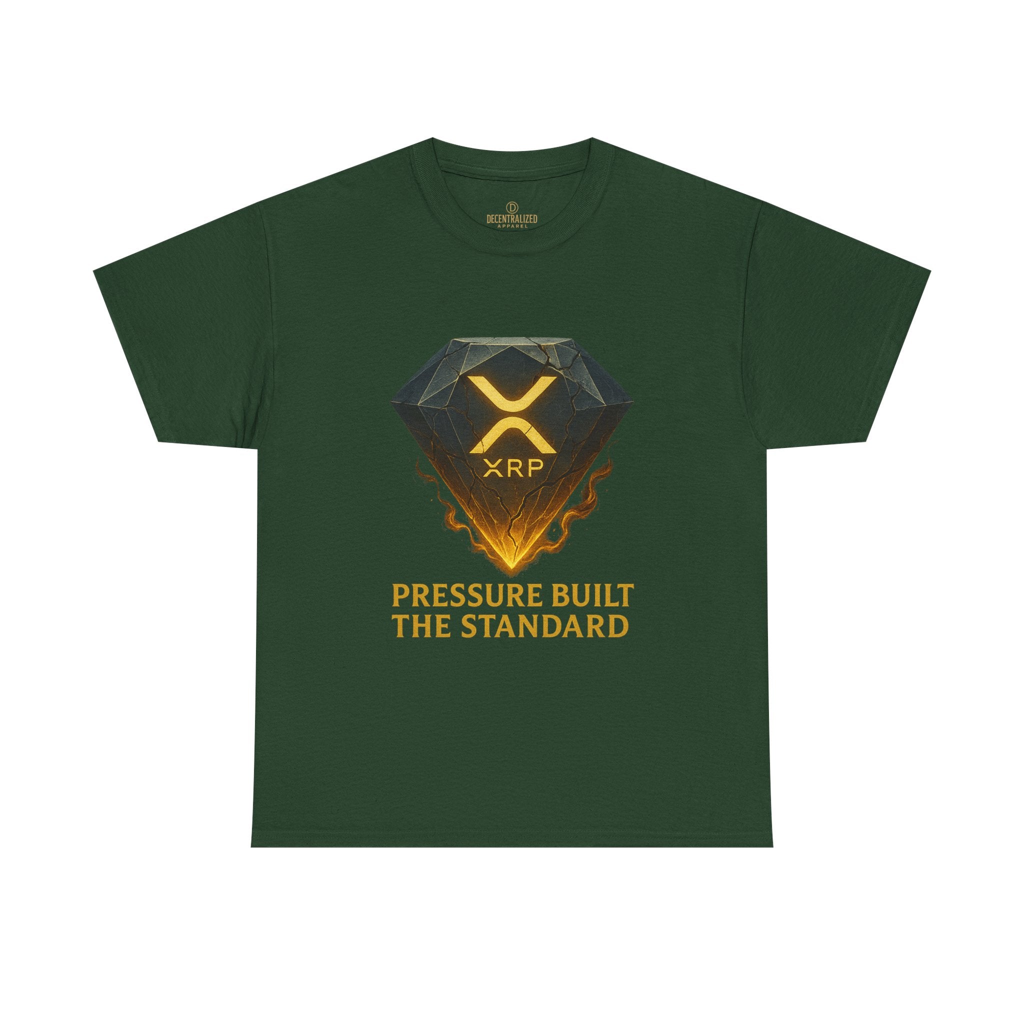 XRP Diamond Tee — "Pressure Built The Standard" Crypto Graphic T‑Shirt