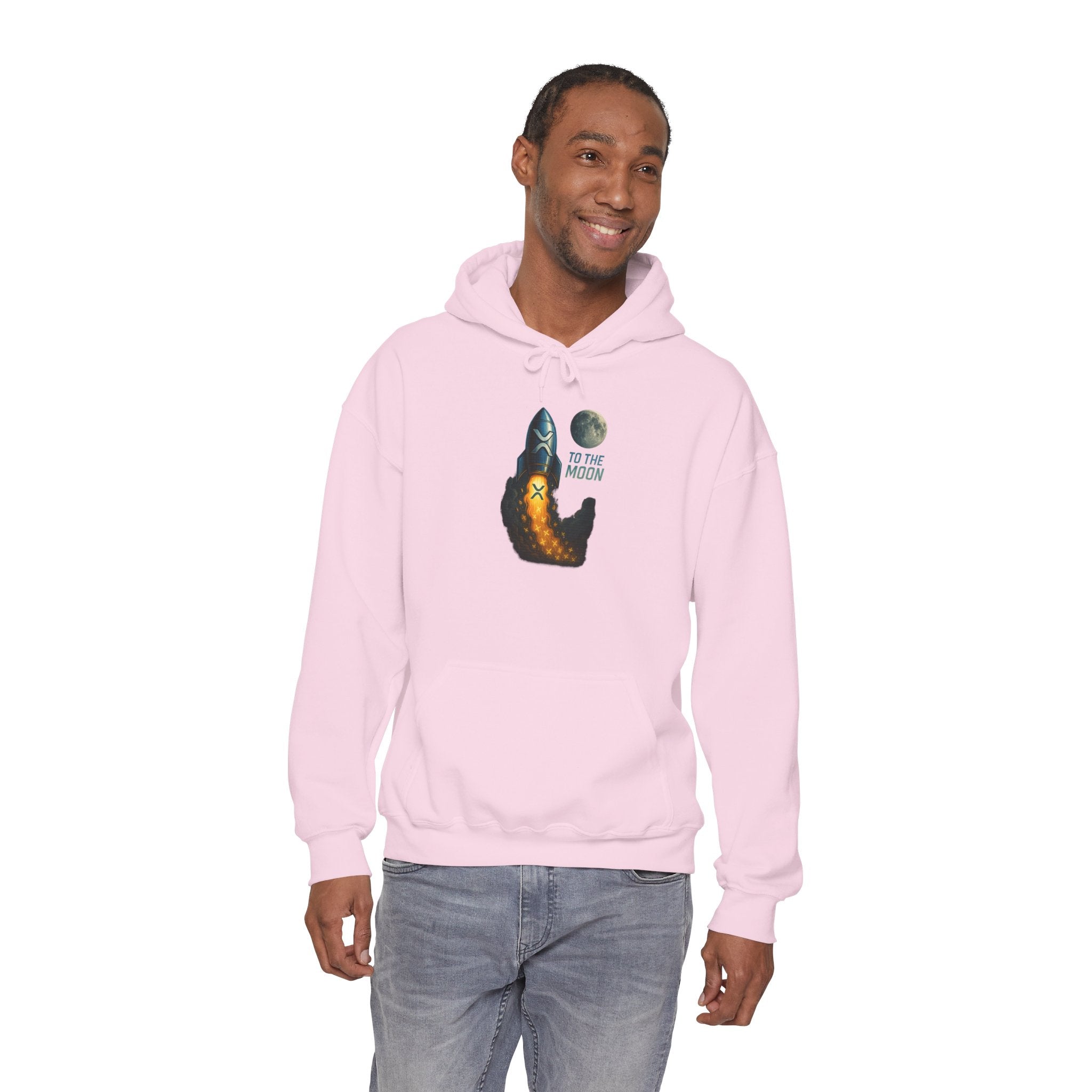 To the Moon Rocket Hoodie — Space Graphic Pullover
