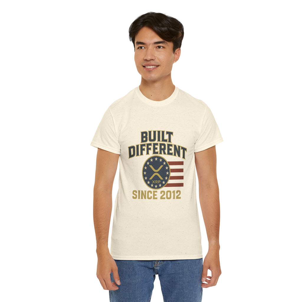 Built Different Since 2012 T-Shirt — American Flag Vintage Crew Tee
