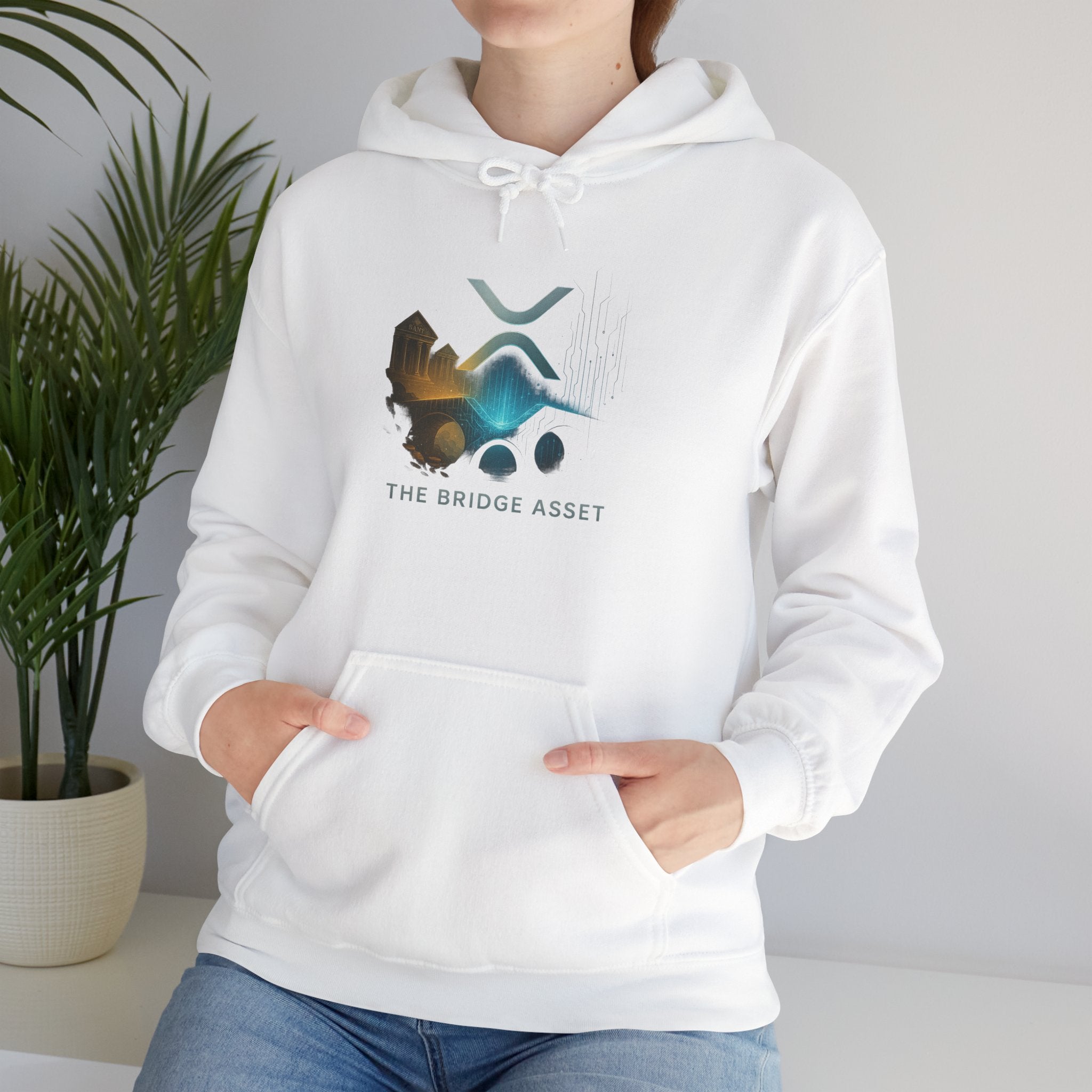 Bridge Asset Logo Hoodie — Minimal Crypto XRP Design