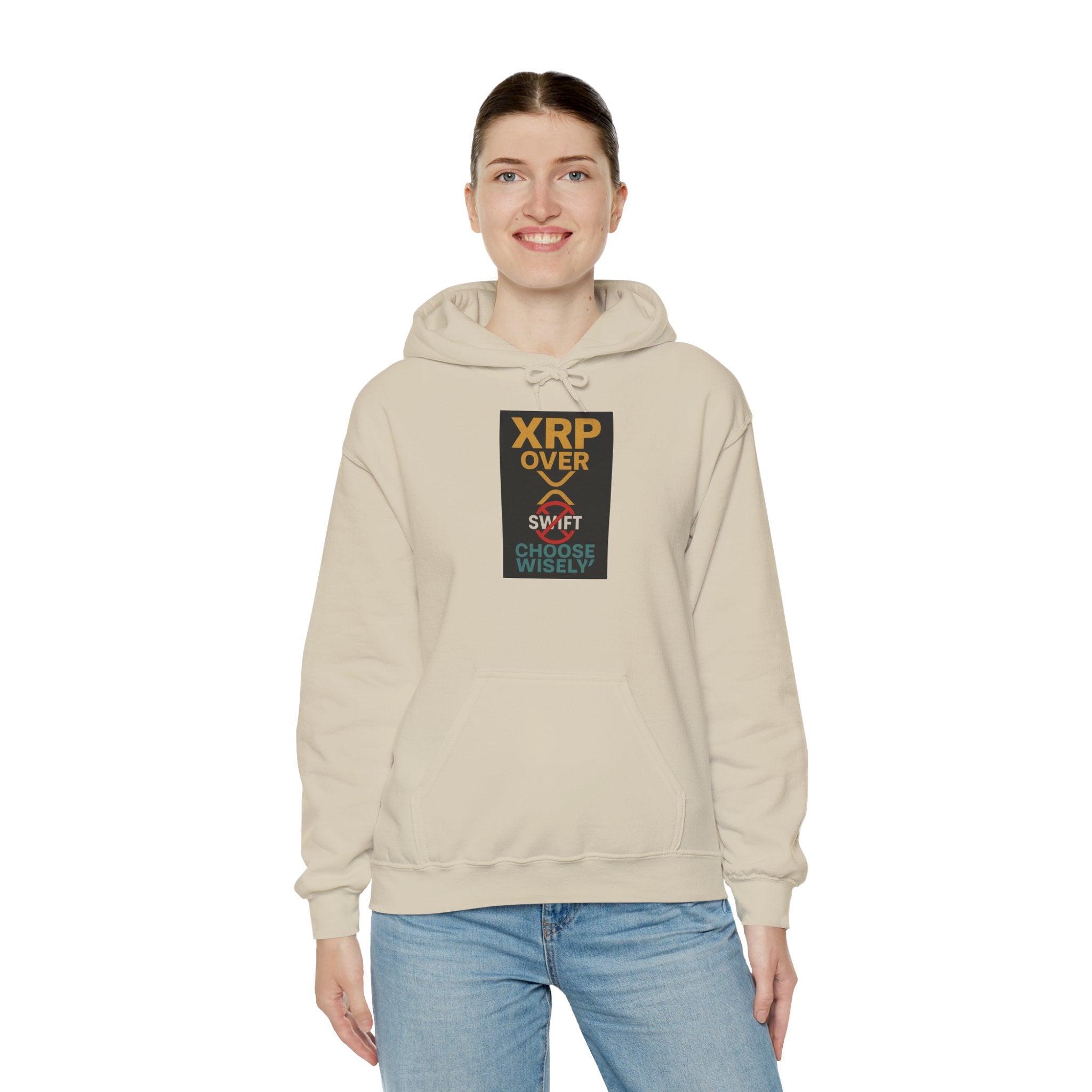 XRP Over Swift Hoodie - "Choose Wisely" Crypto Advocacy Sweatshirt