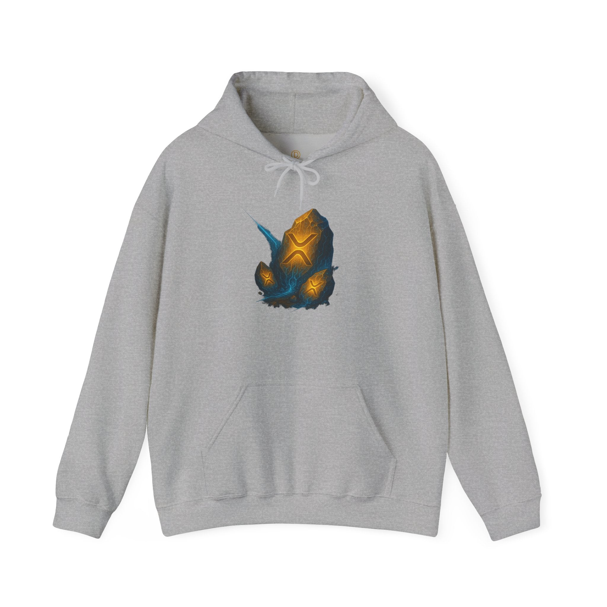 Rune Stone Hoodie — Glowing Mystic Rock Graphic Hooded Sweatshirt