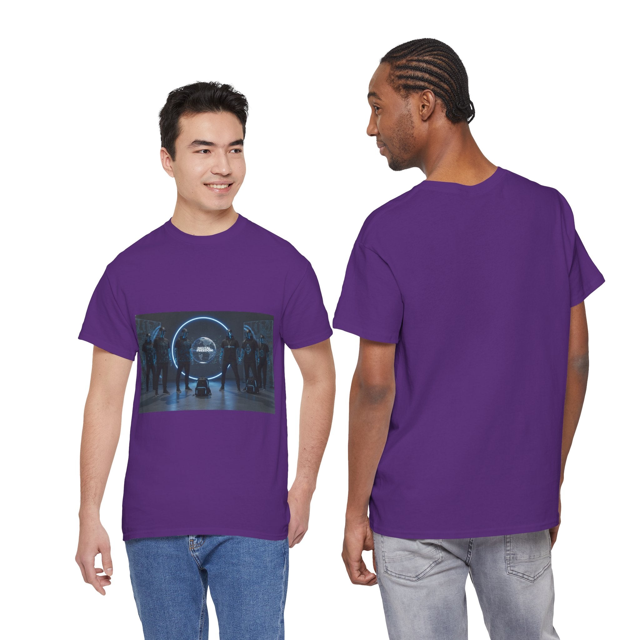 Sci‑Fi Portal Graphic Tee — Futuristic Neon Crew T-Shirt