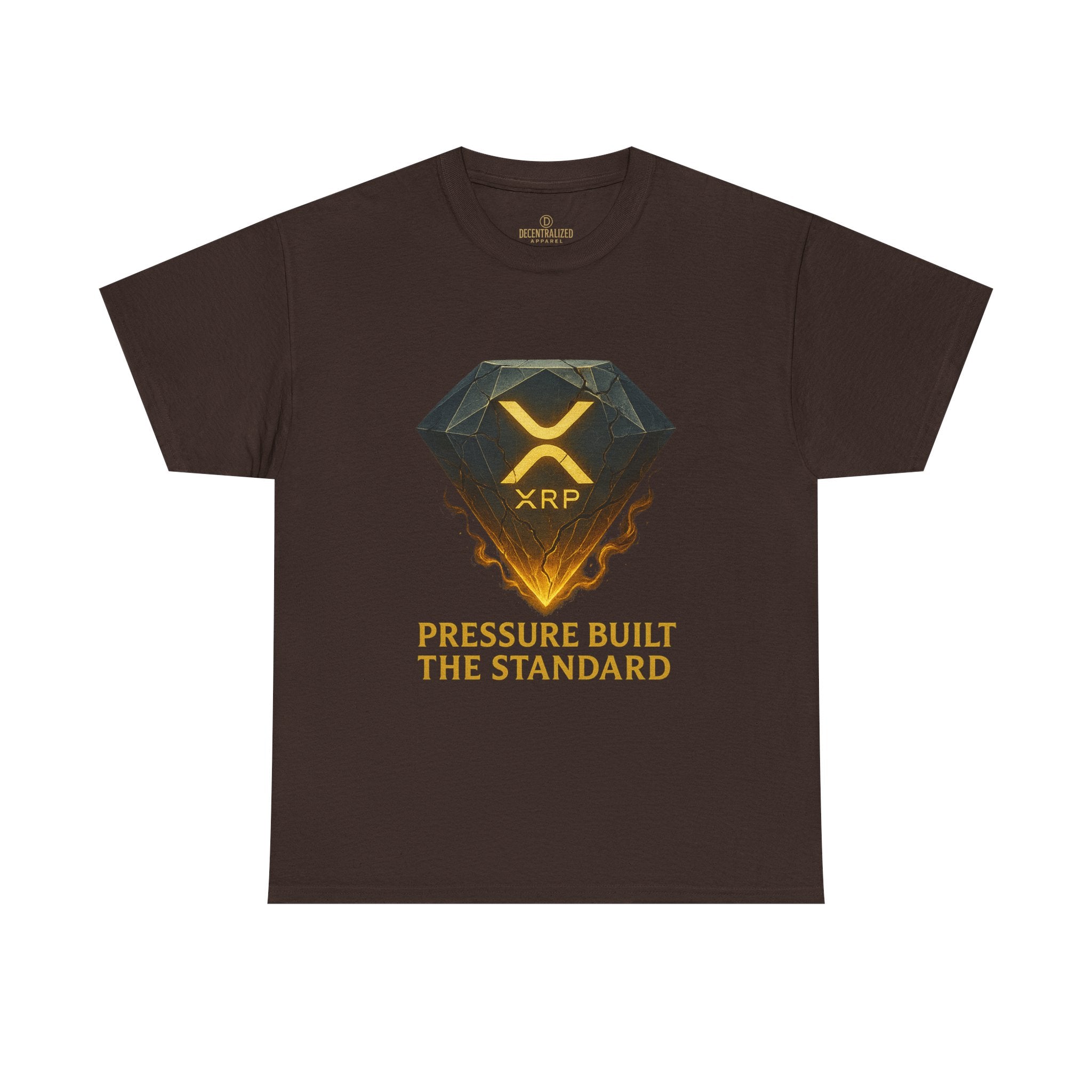XRP Diamond Tee — "Pressure Built The Standard" Crypto Graphic T‑Shirt