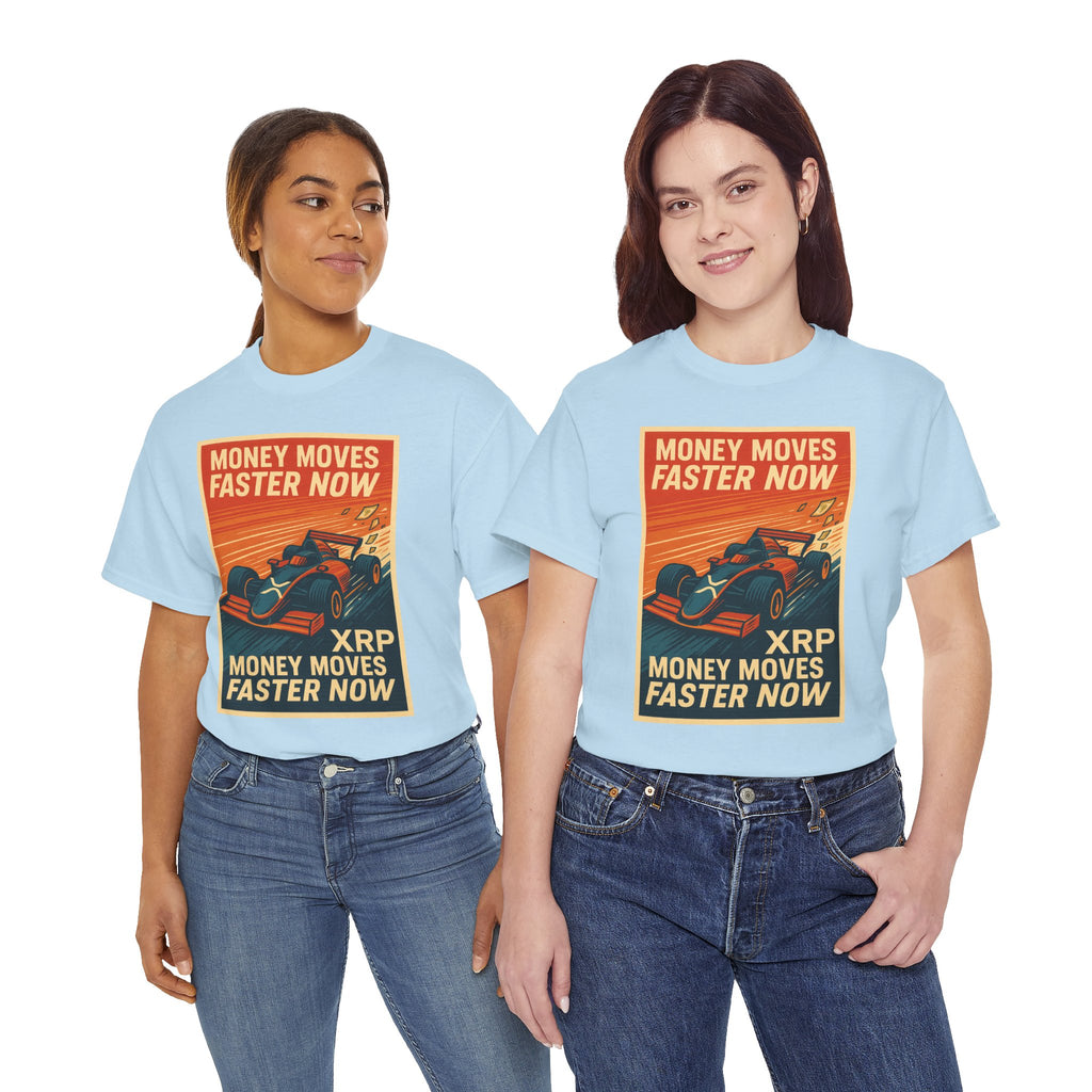 XRP 'Money Moves Faster Now' Racing Tee — Crypto Enthusiast T-Shirt
