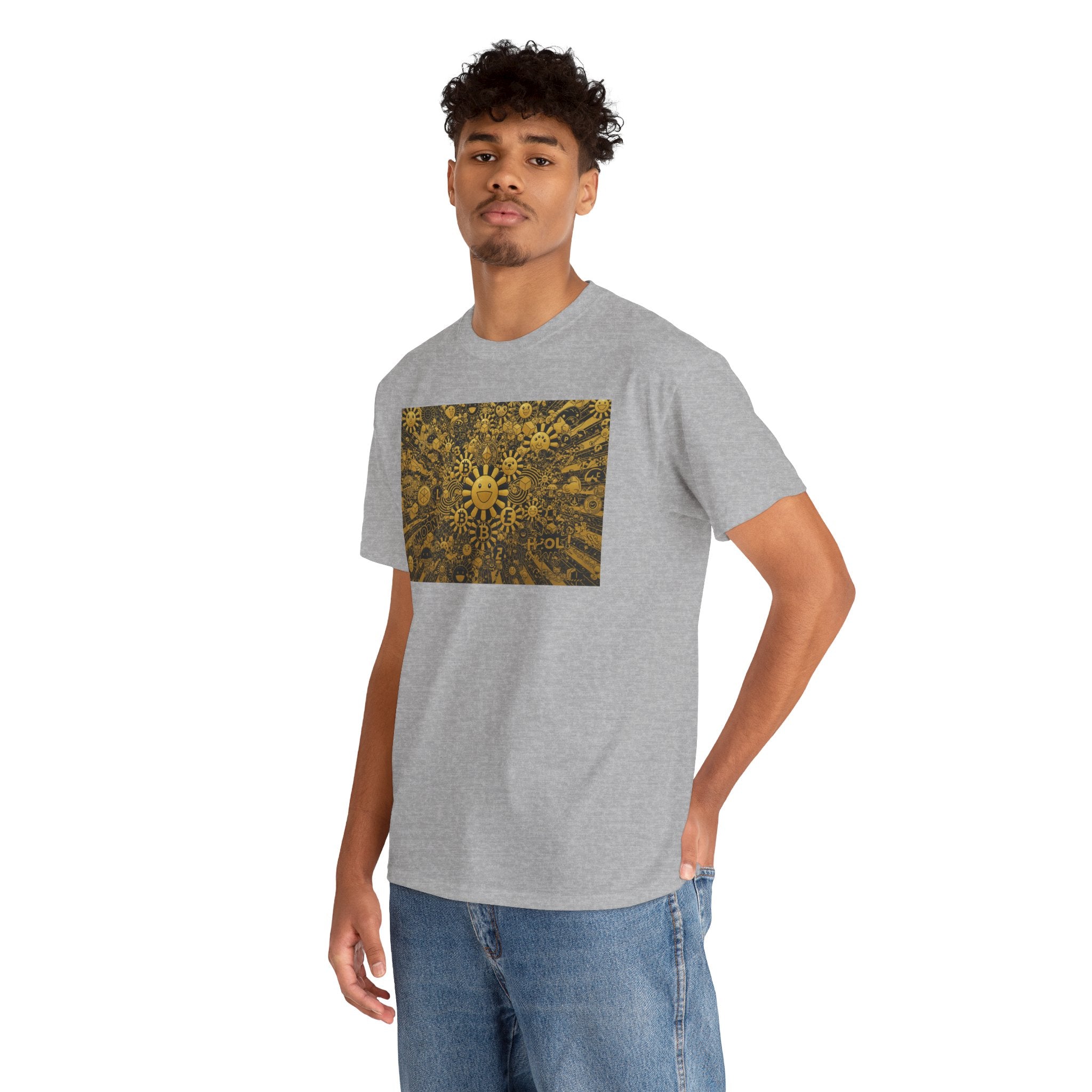 Sunflower Burst T‑Shirt — Golden Sunflower Pattern Tee