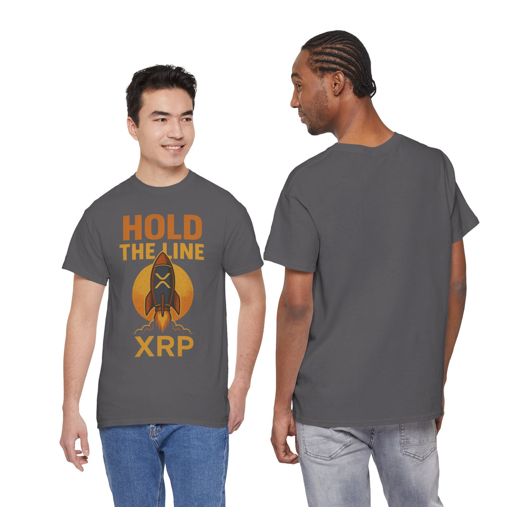 XRP Hold The Line Rocket Tee — Crypto Investor T‑Shirt