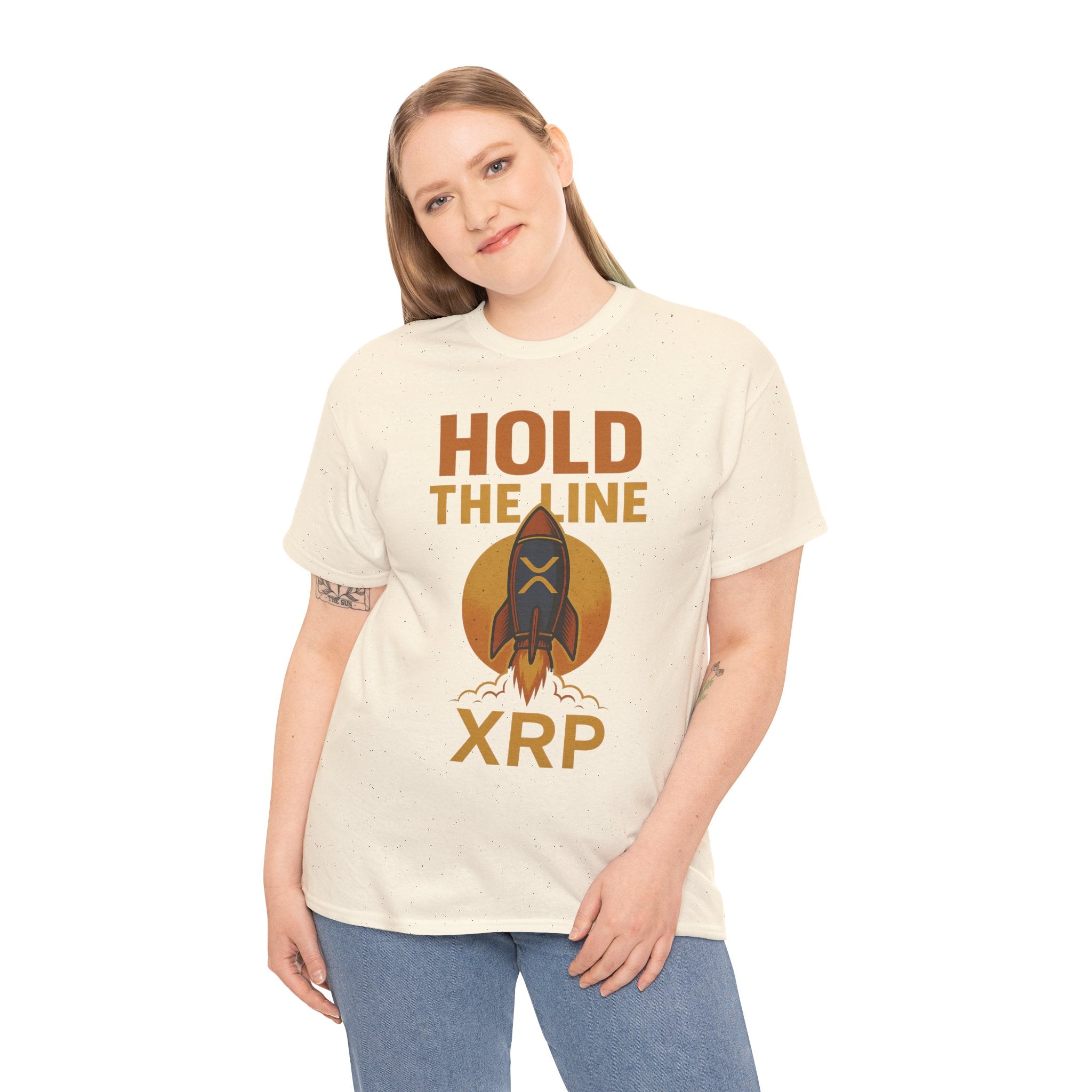 XRP Hold The Line Rocket Tee — Crypto Investor T‑Shirt